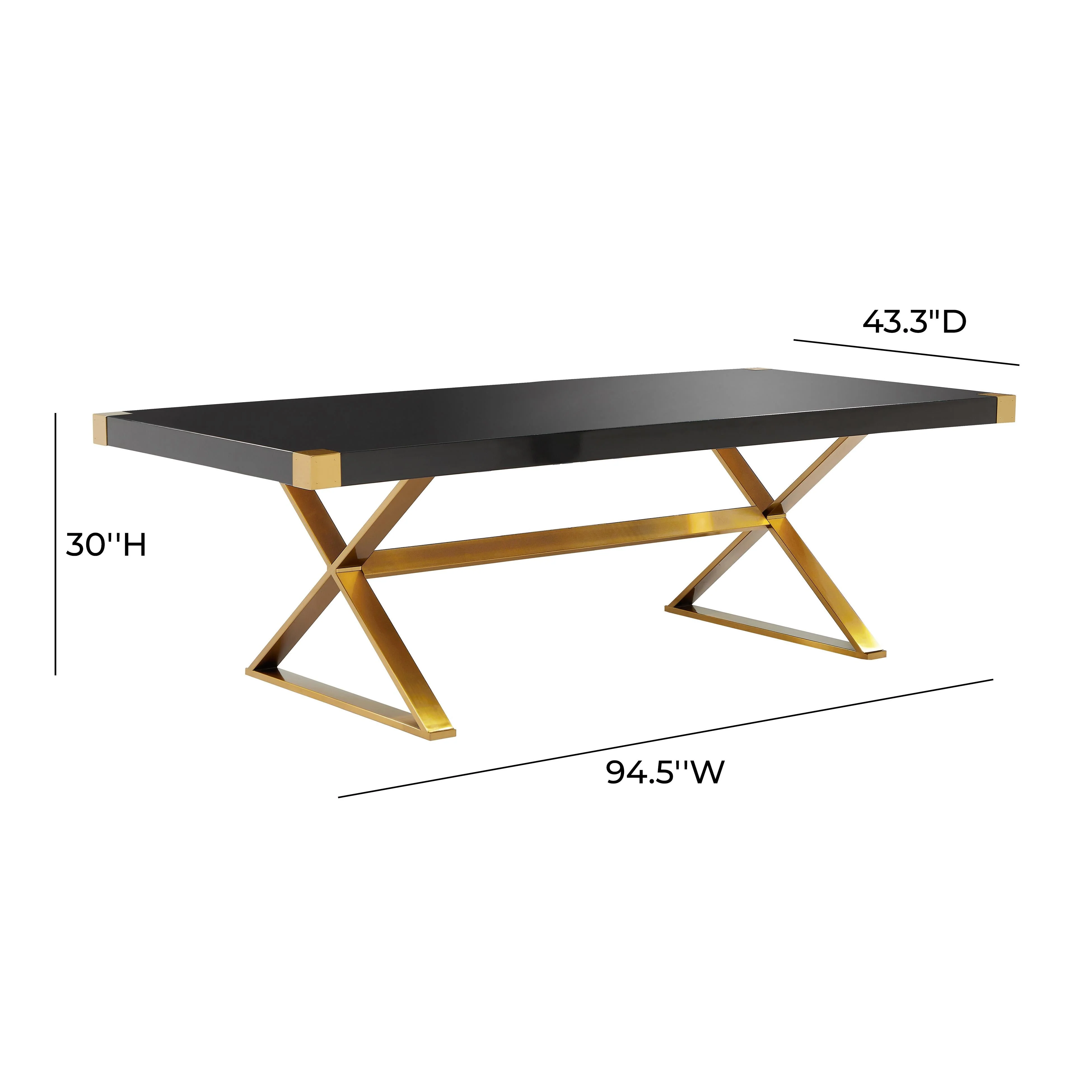 Adeline 95" Lacquer Rectangular Dining Table - Image 11