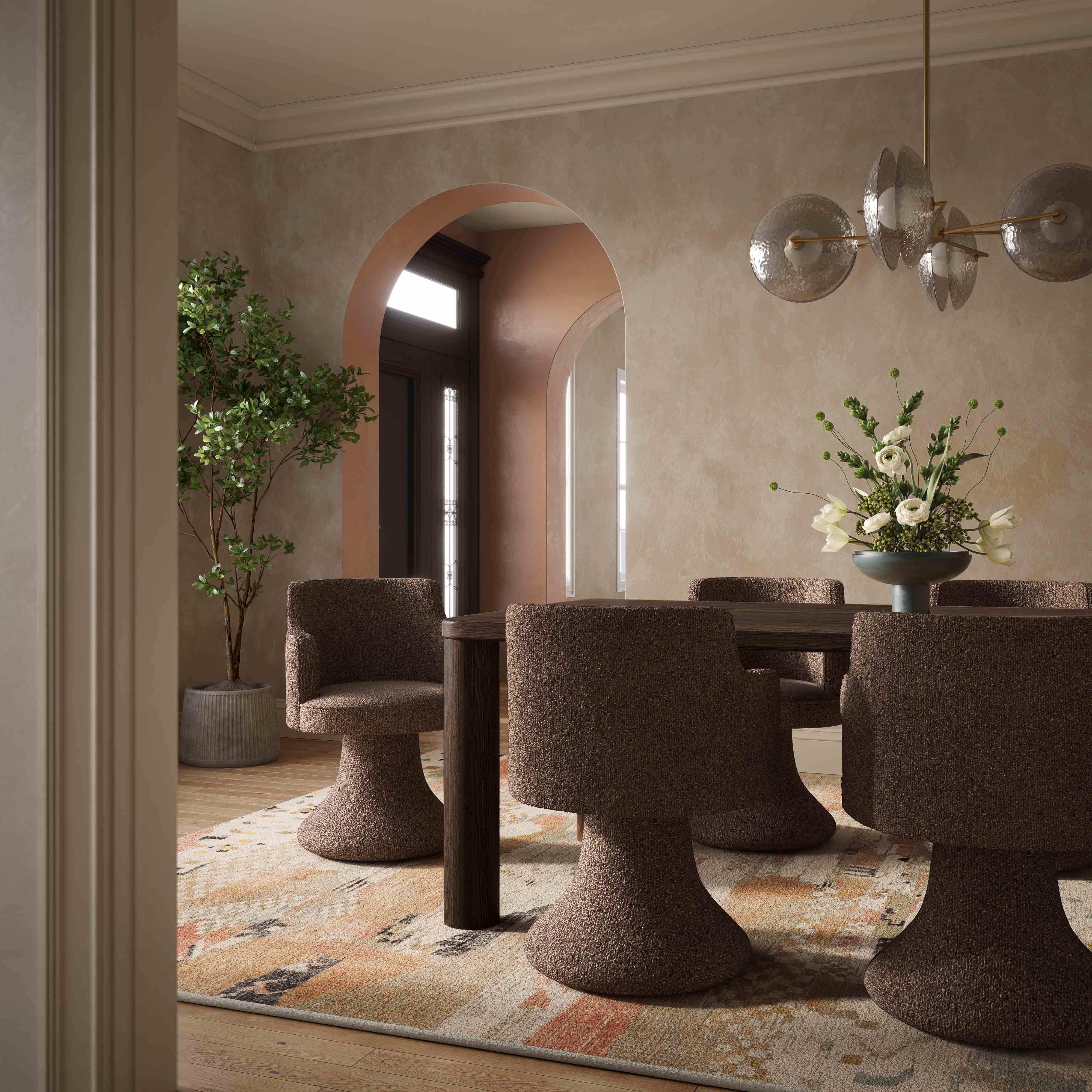 Akola 106" Oak Rectangular Dining Table - Image 18