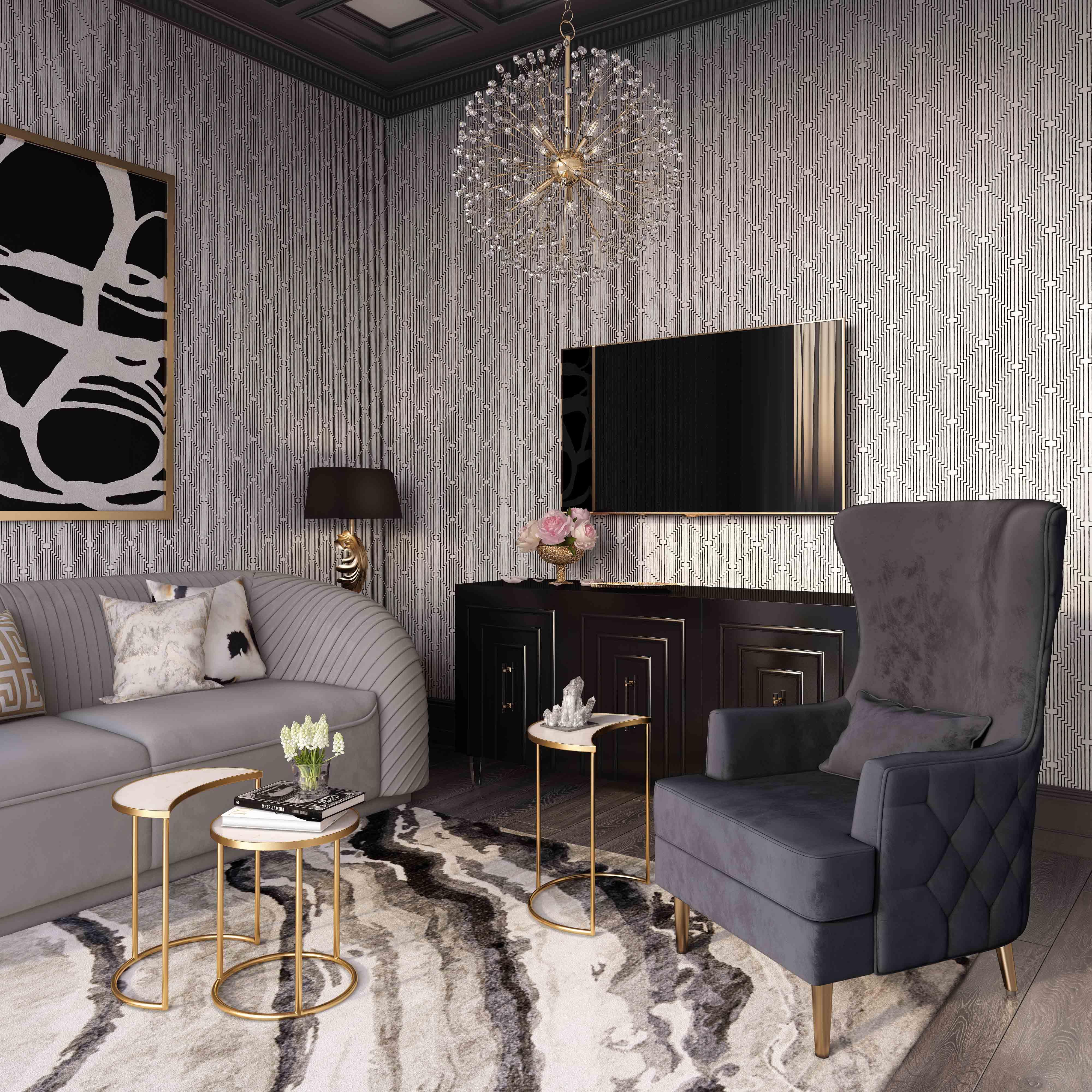 Alina Performance Velvet Tall Tufted Back Chair - Image 16