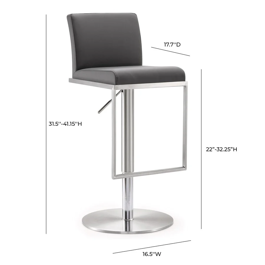 Amalfi Performance Vegan Leather Adjustable Stool - Image 26