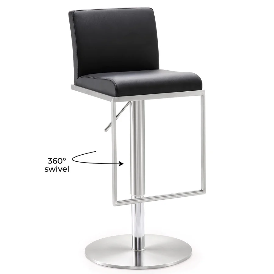 Amalfi Performance Vegan Leather Adjustable Stool - Image 36