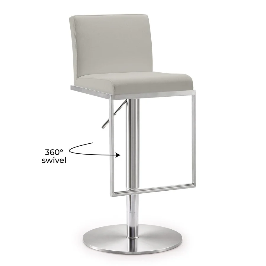 Amalfi Performance Vegan Leather Adjustable Stool - Image 8