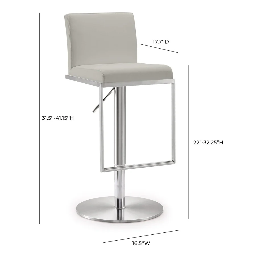Amalfi Performance Vegan Leather Adjustable Stool - Image 9