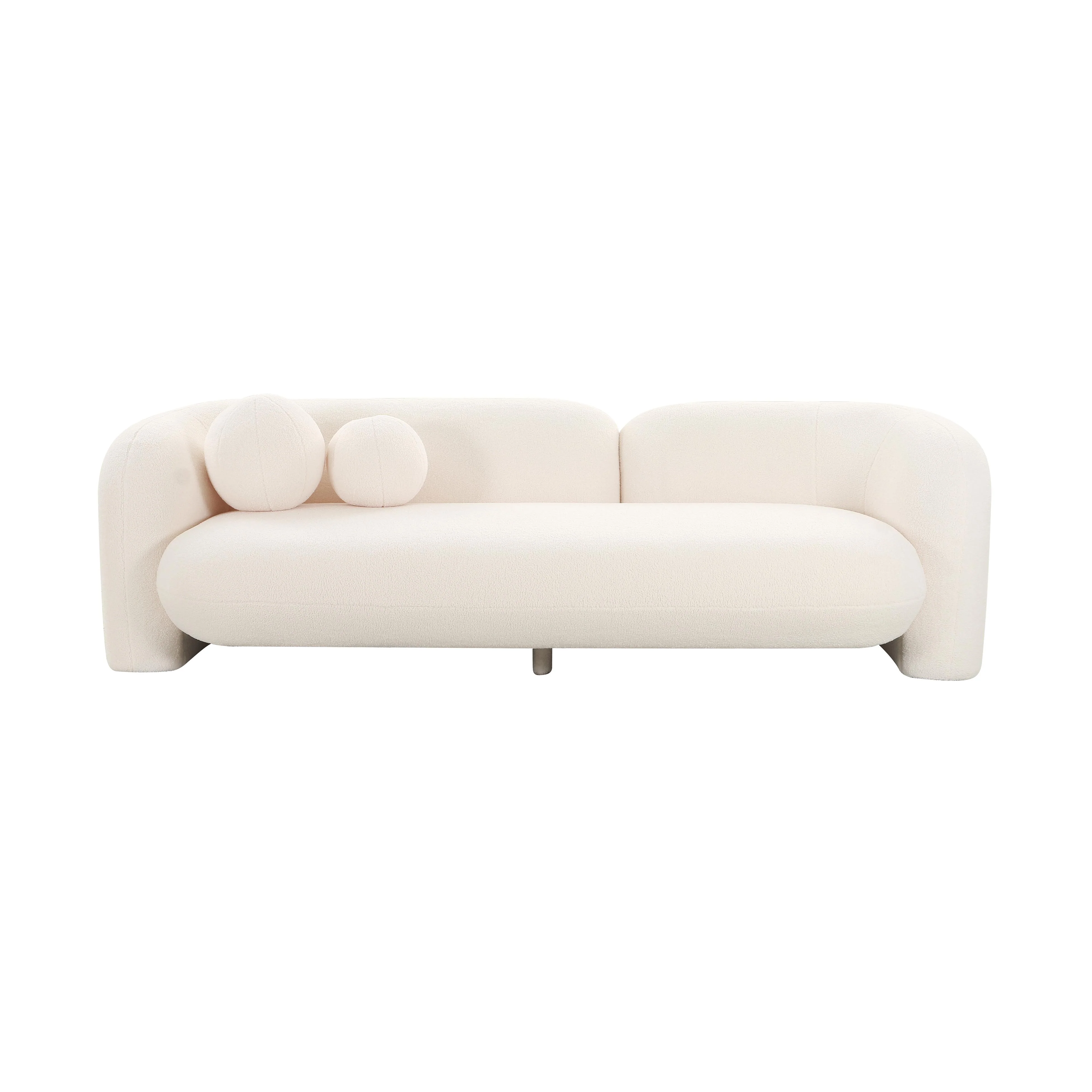 Amelie 91" Contract-Grade Faux Fur Sofa - Image 3