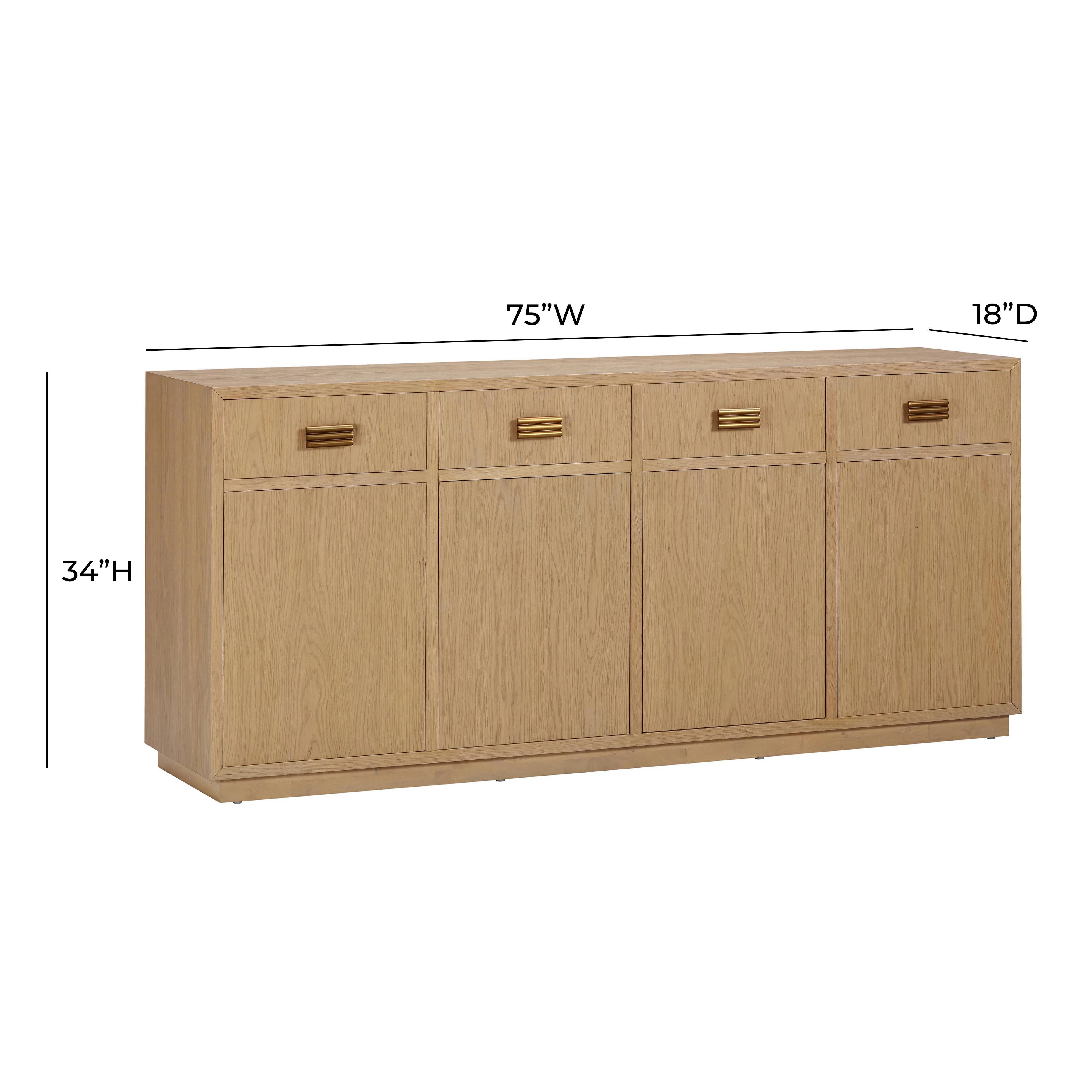 Aria 75" Oak Buffet - Image 7