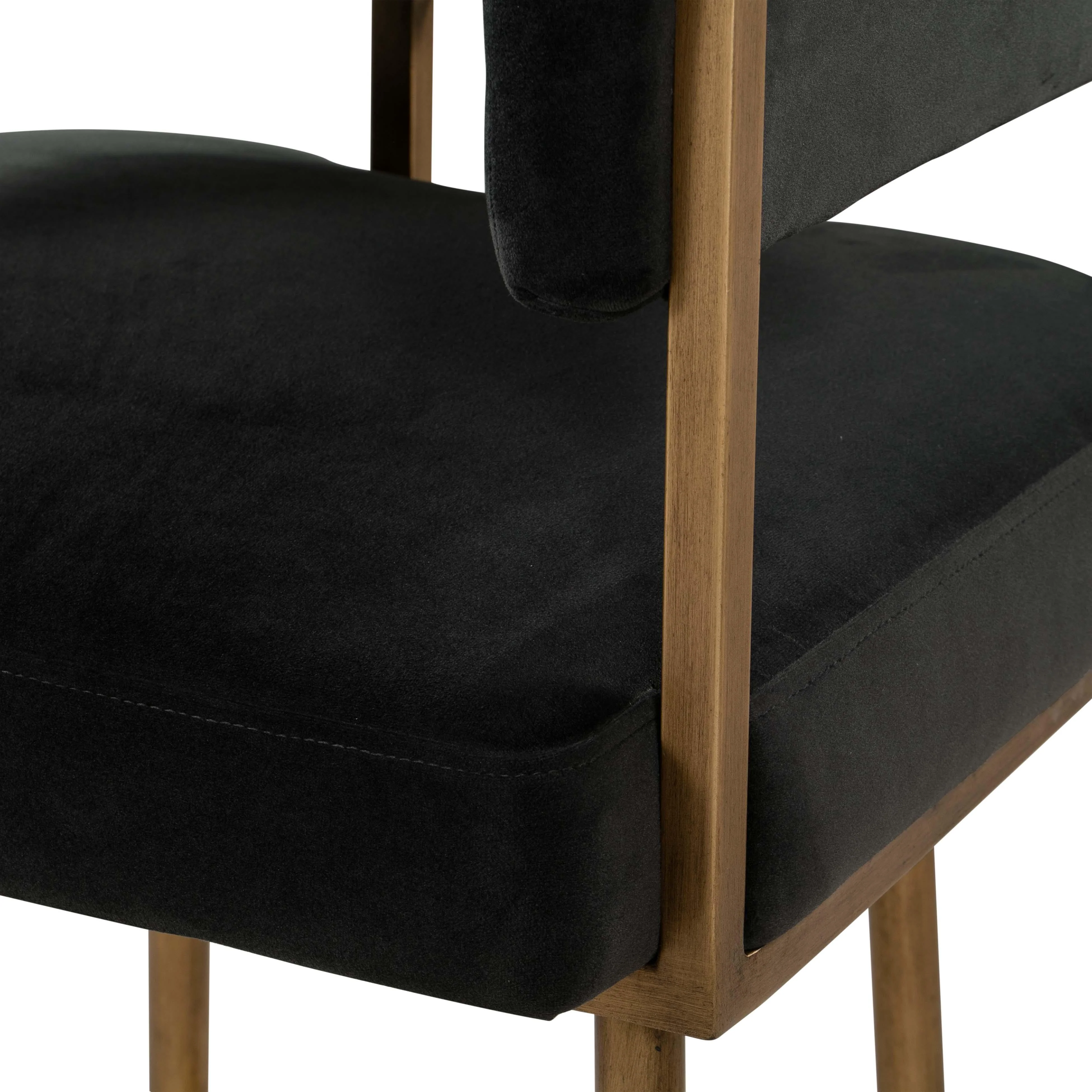 Astrid Performance Velvet Stool - Image 7