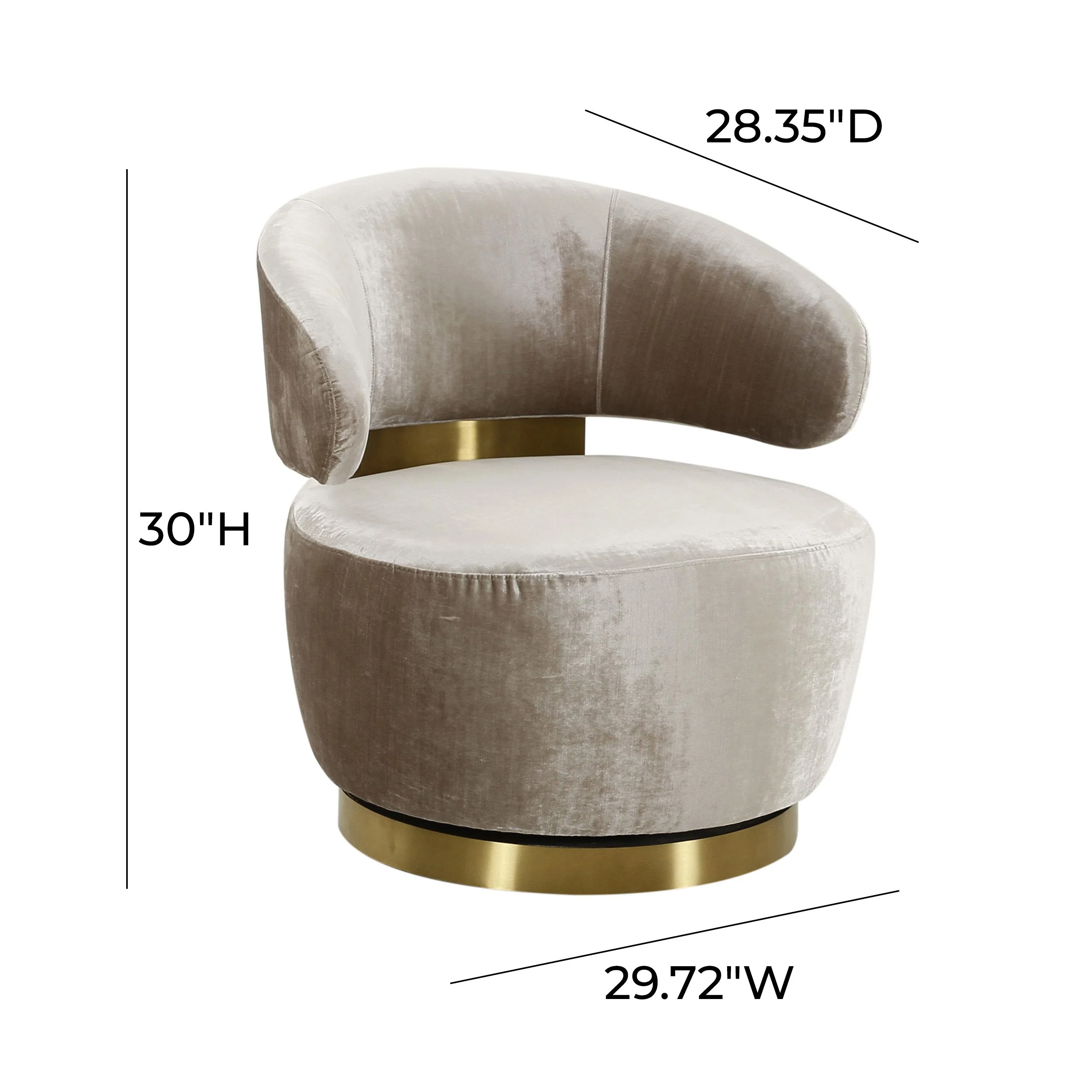 Austin Performance Fabric Swivel Accent Chair - Image 13