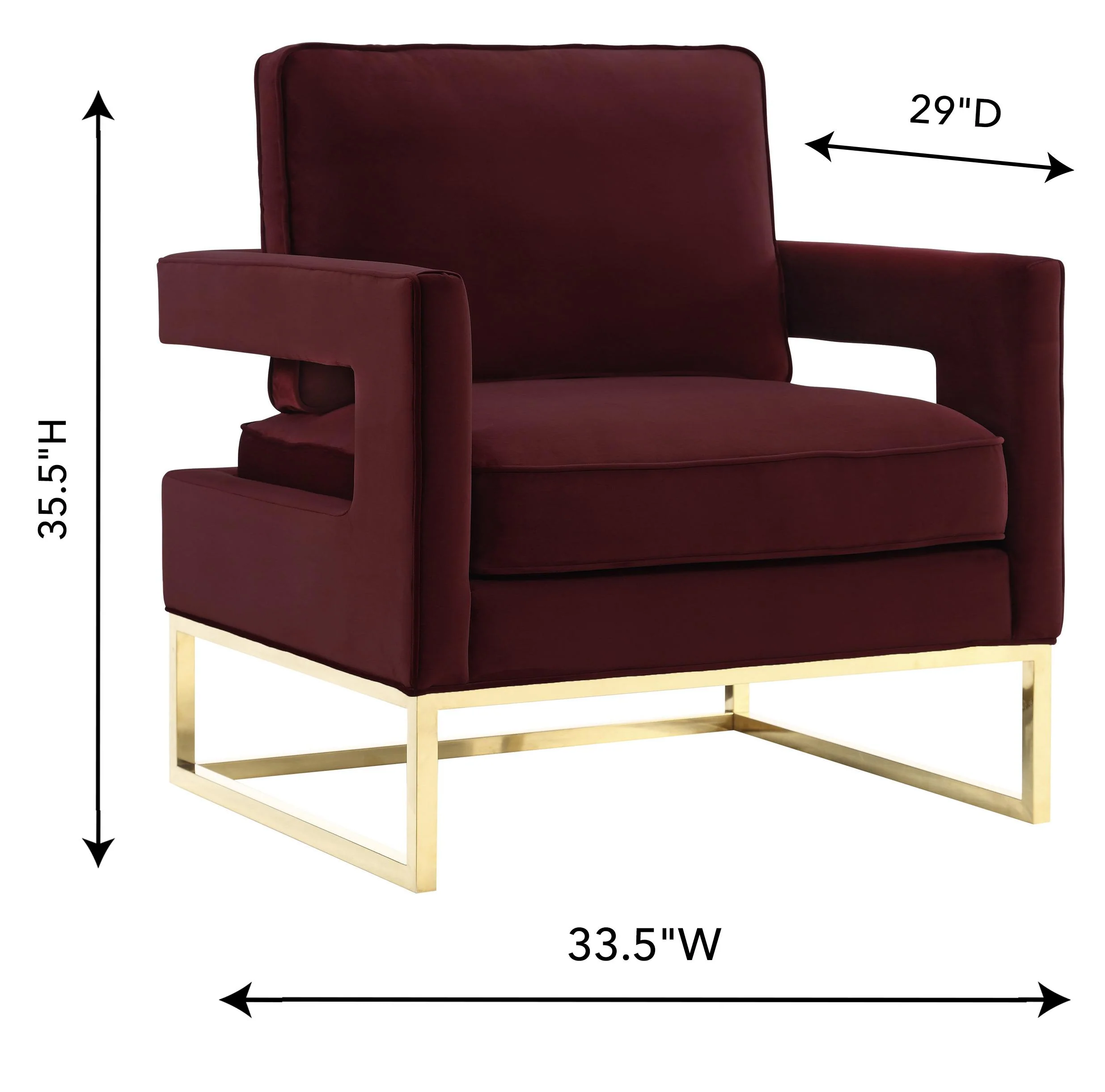 Avery Performance Velvet Accent Chair - Image 24