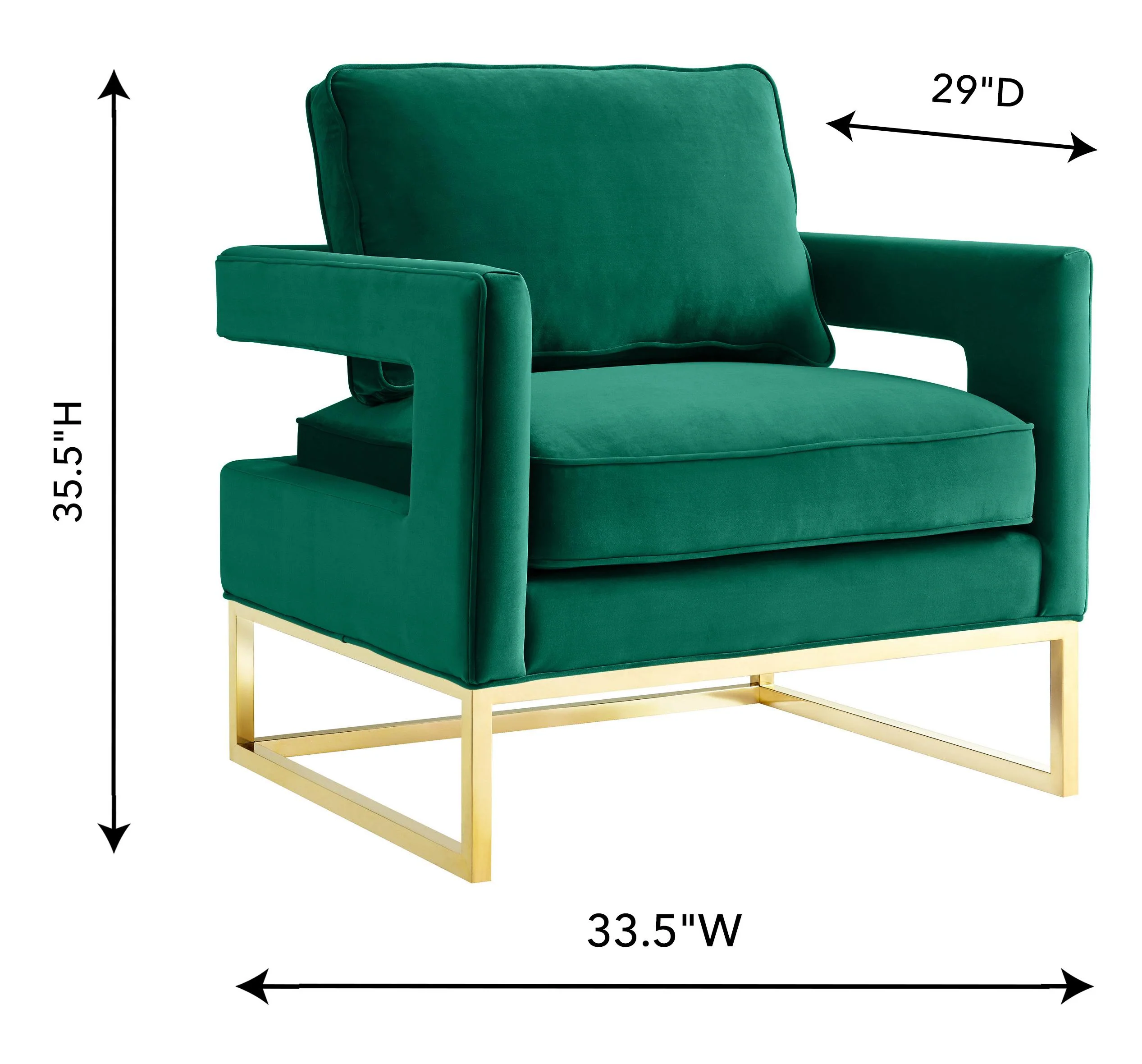 Avery Performance Velvet Accent Chair - Image 30