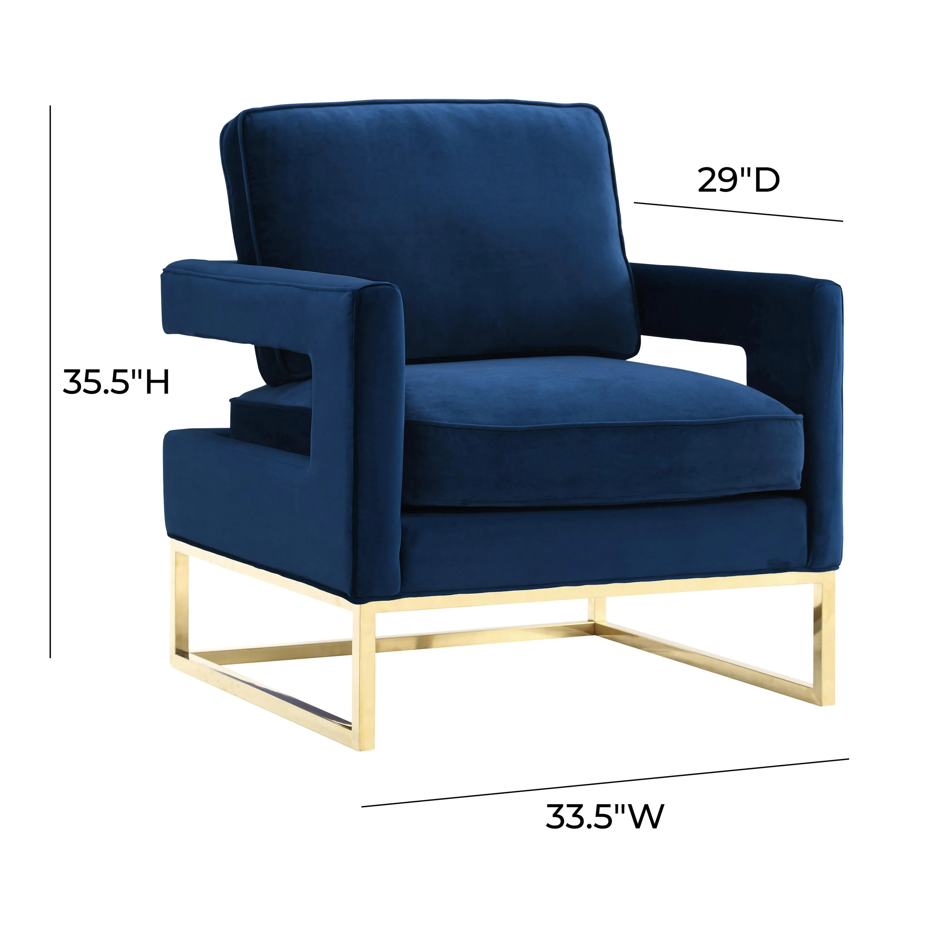 Avery Performance Velvet Accent Chair - Image 6