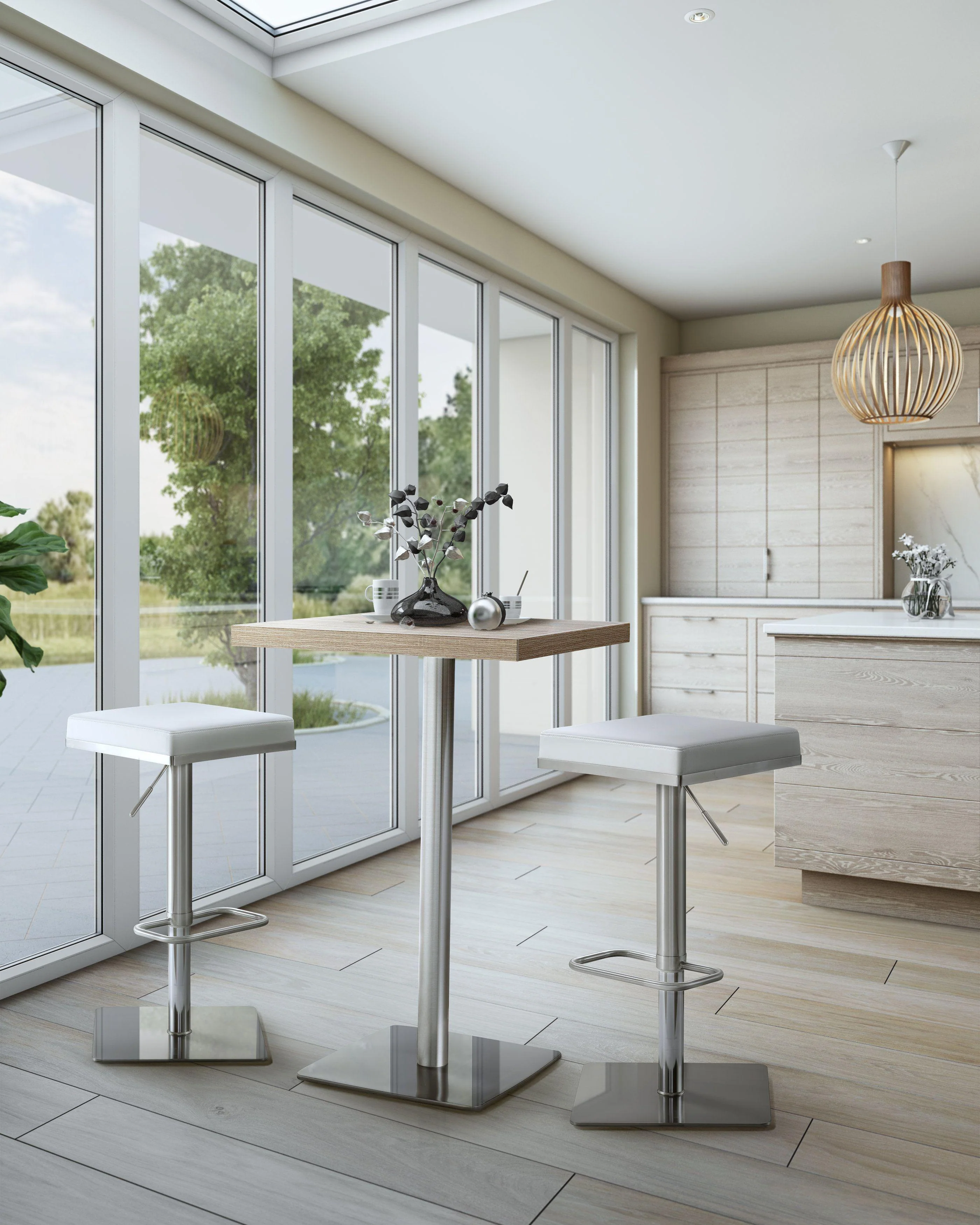 Bari Performance Vegan Leather Adjustable Stool - Image 10