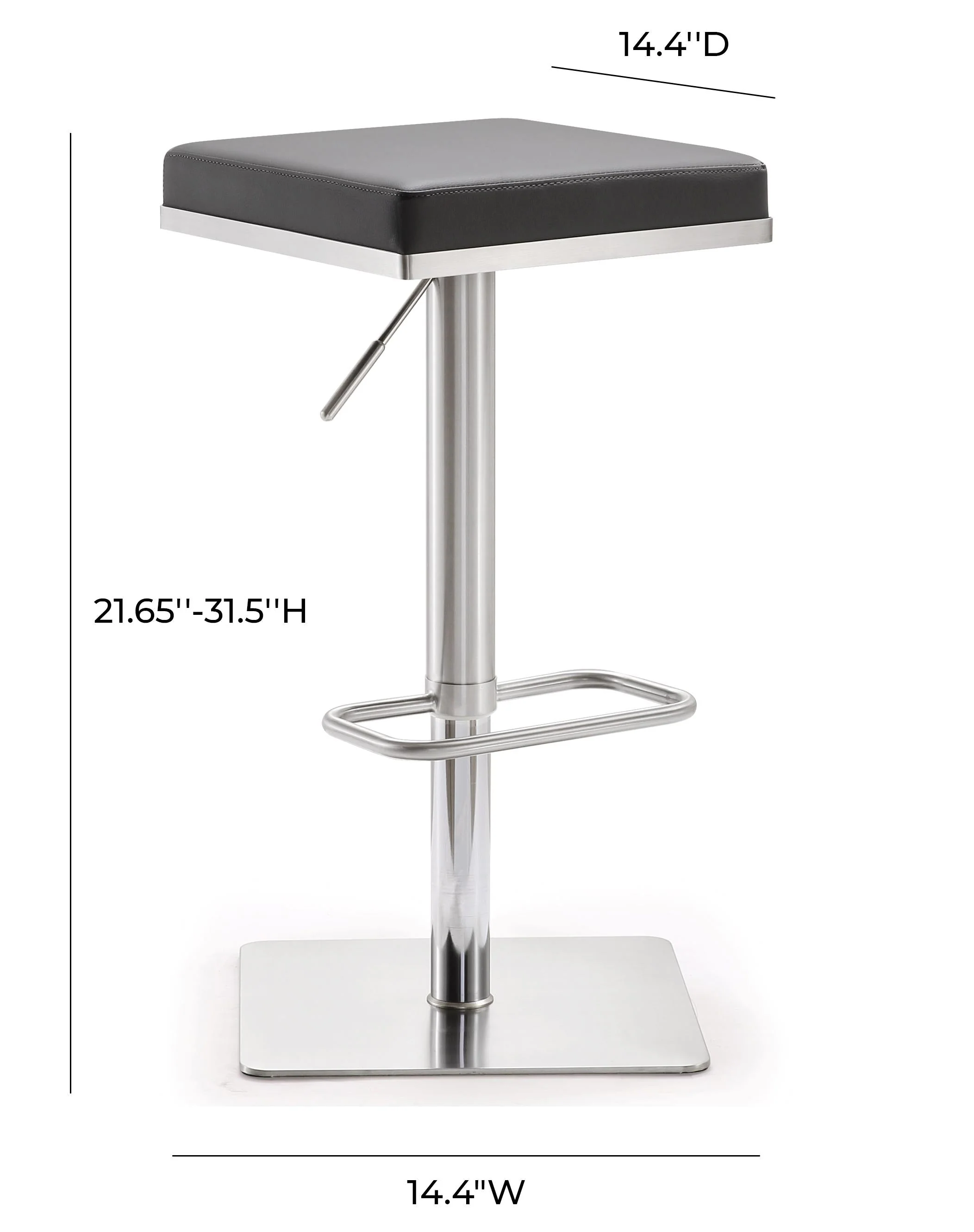 Bari Performance Vegan Leather Adjustable Stool - Image 27