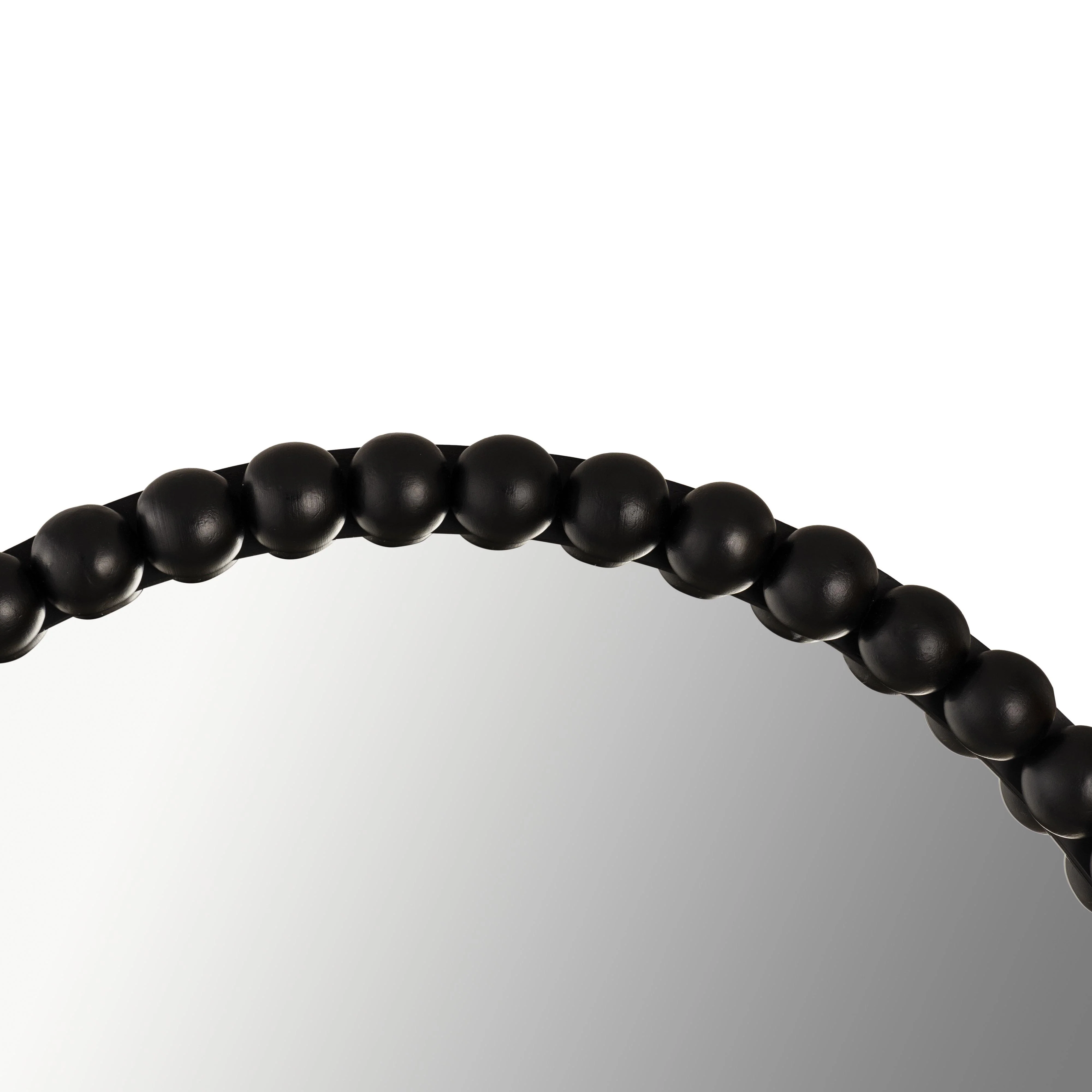 Baria 30" Wooden Round Wall Mirror - Image 11