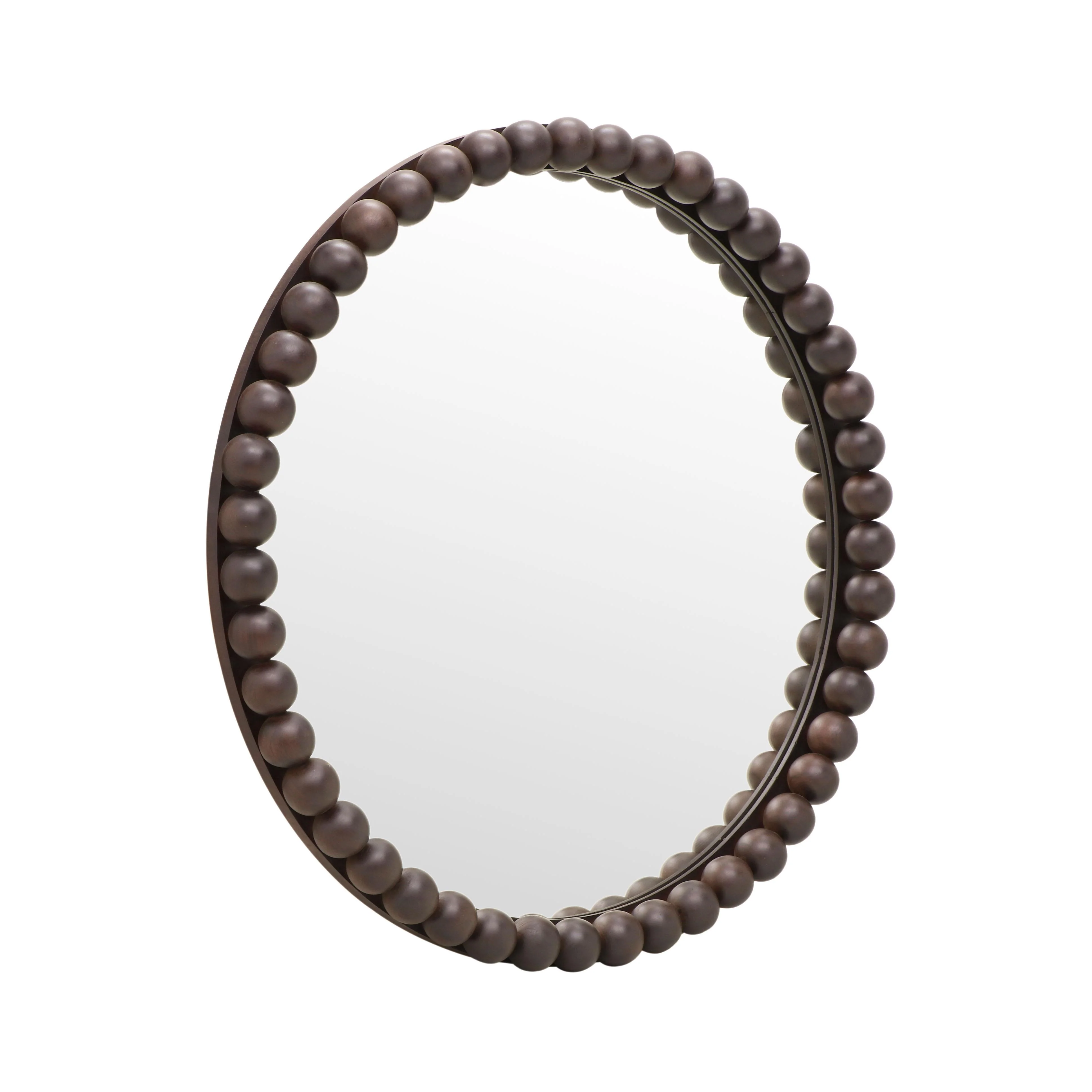 Baria 30" Wooden Round Wall Mirror - Image 15
