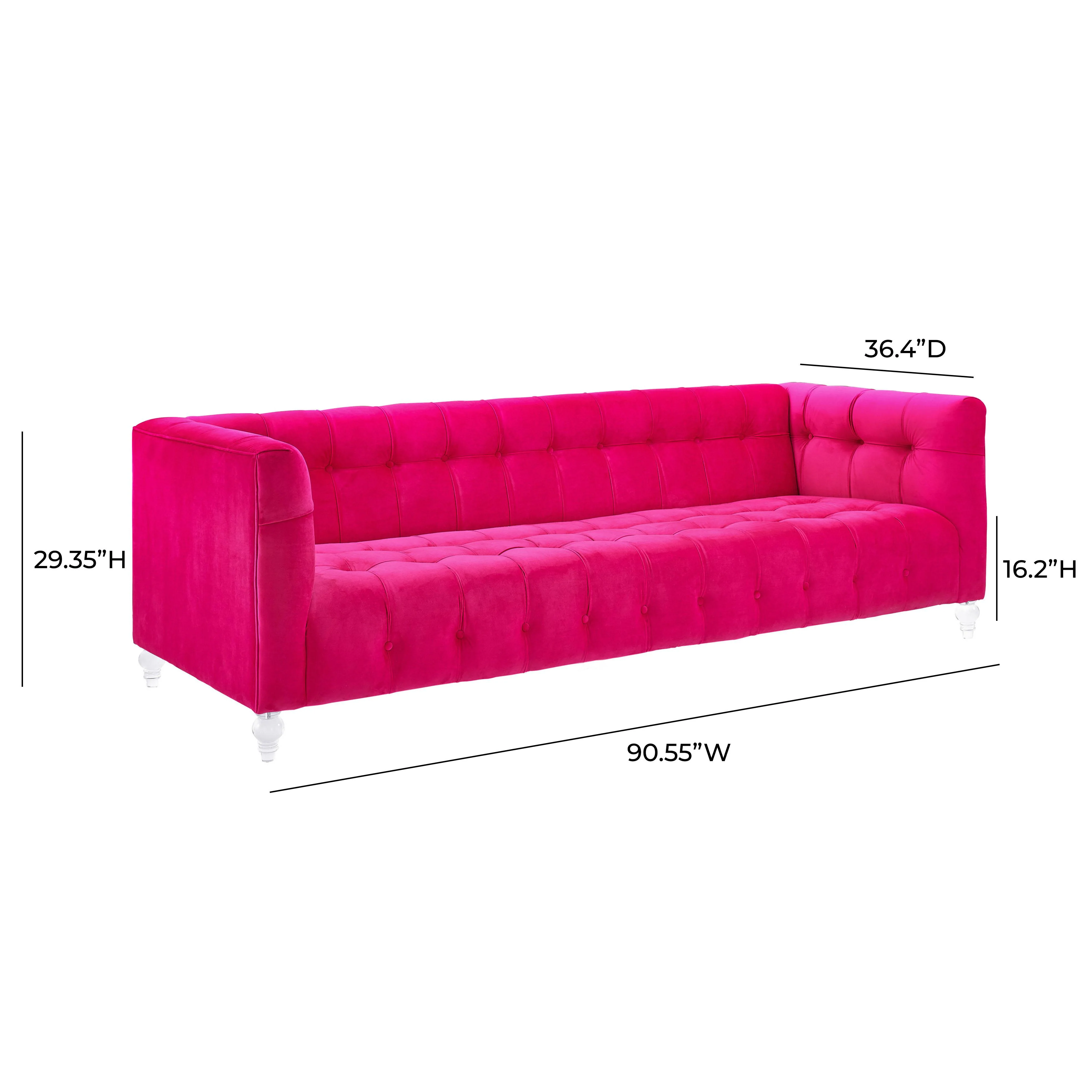 Bea 90.6" Performance Velvet Tufted Sofa - Image 12