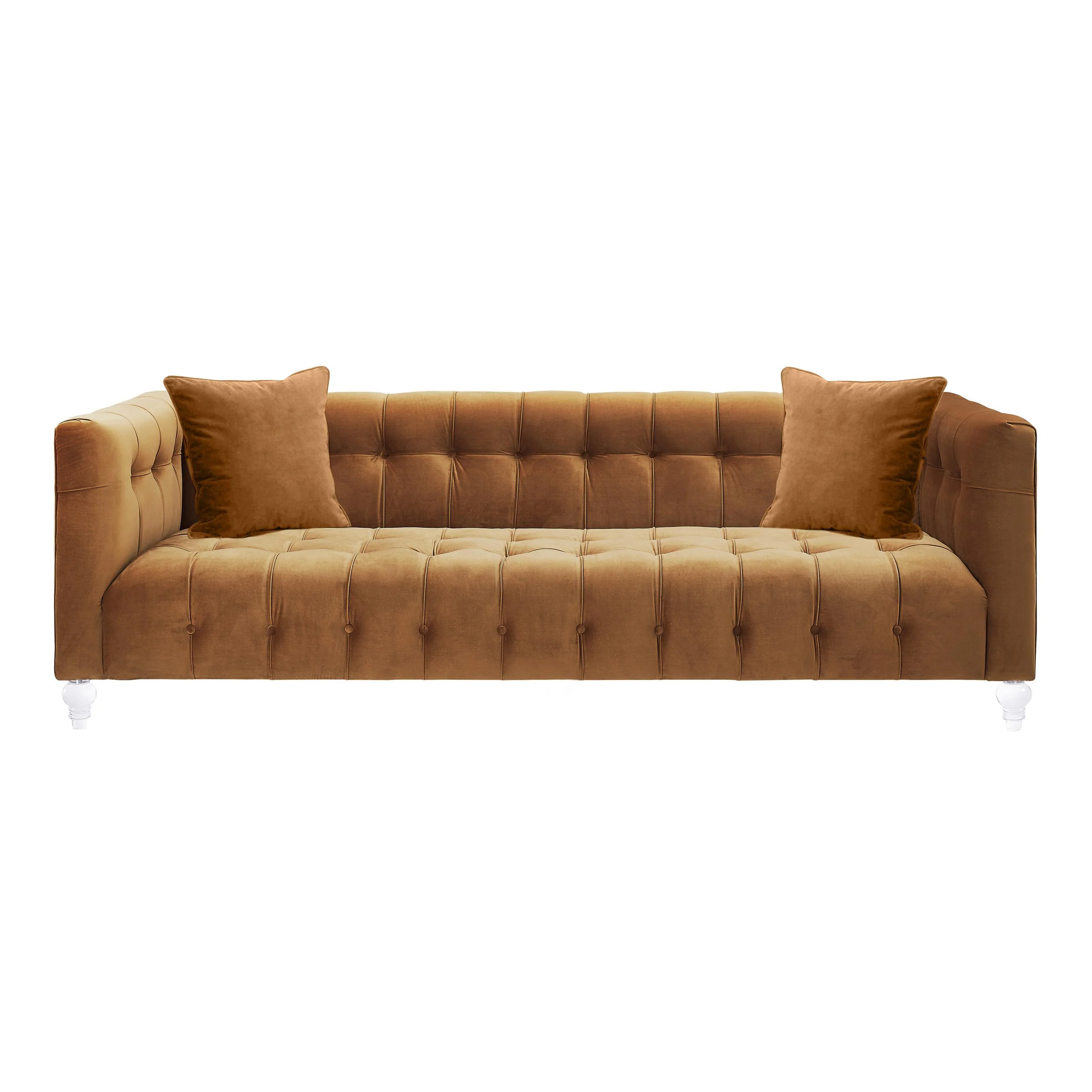 Bea 90.6" Performance Velvet Tufted Sofa - Image 13
