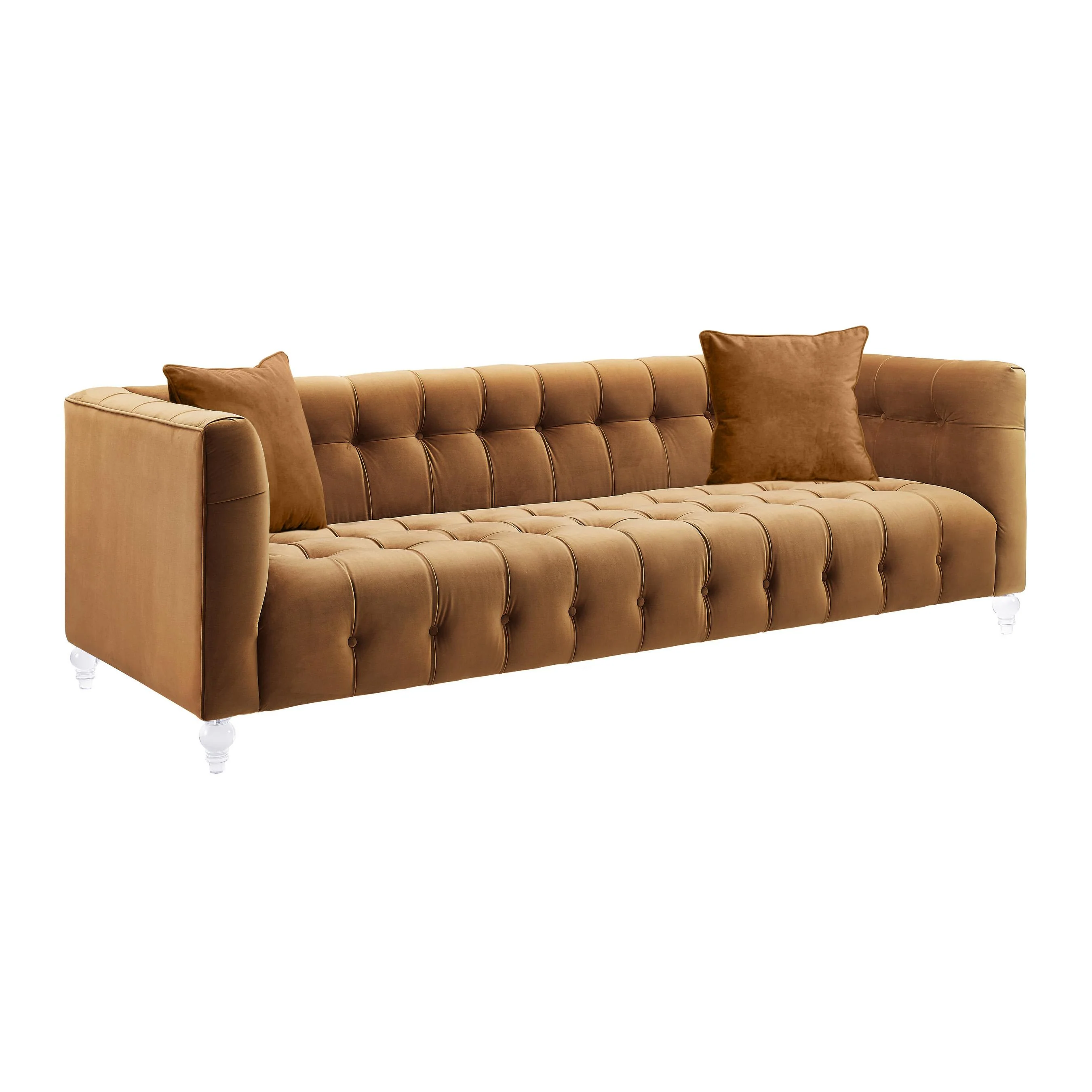 Bea 90.6" Performance Velvet Tufted Sofa - Image 15