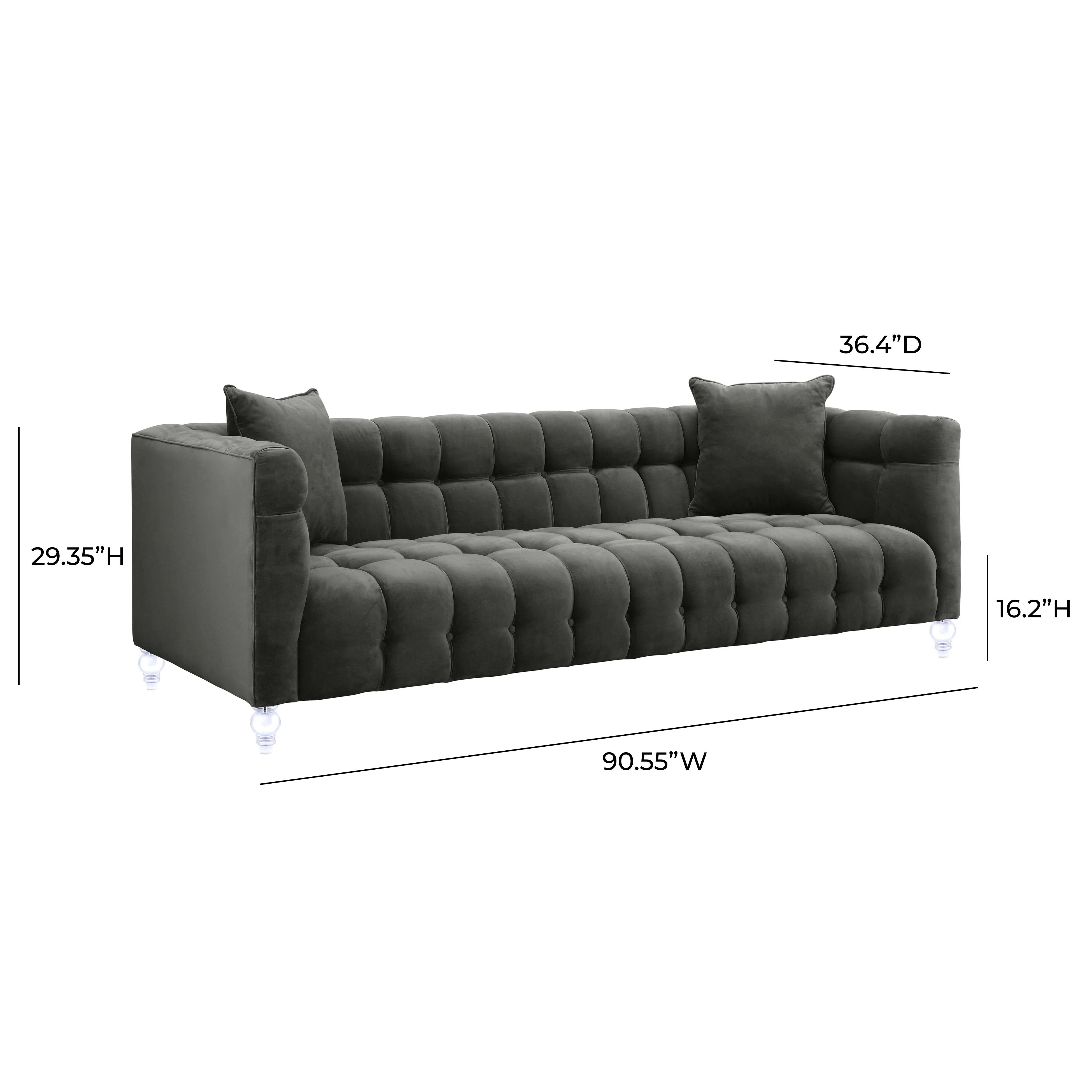 Bea 90.6" Performance Velvet Tufted Sofa - Image 24