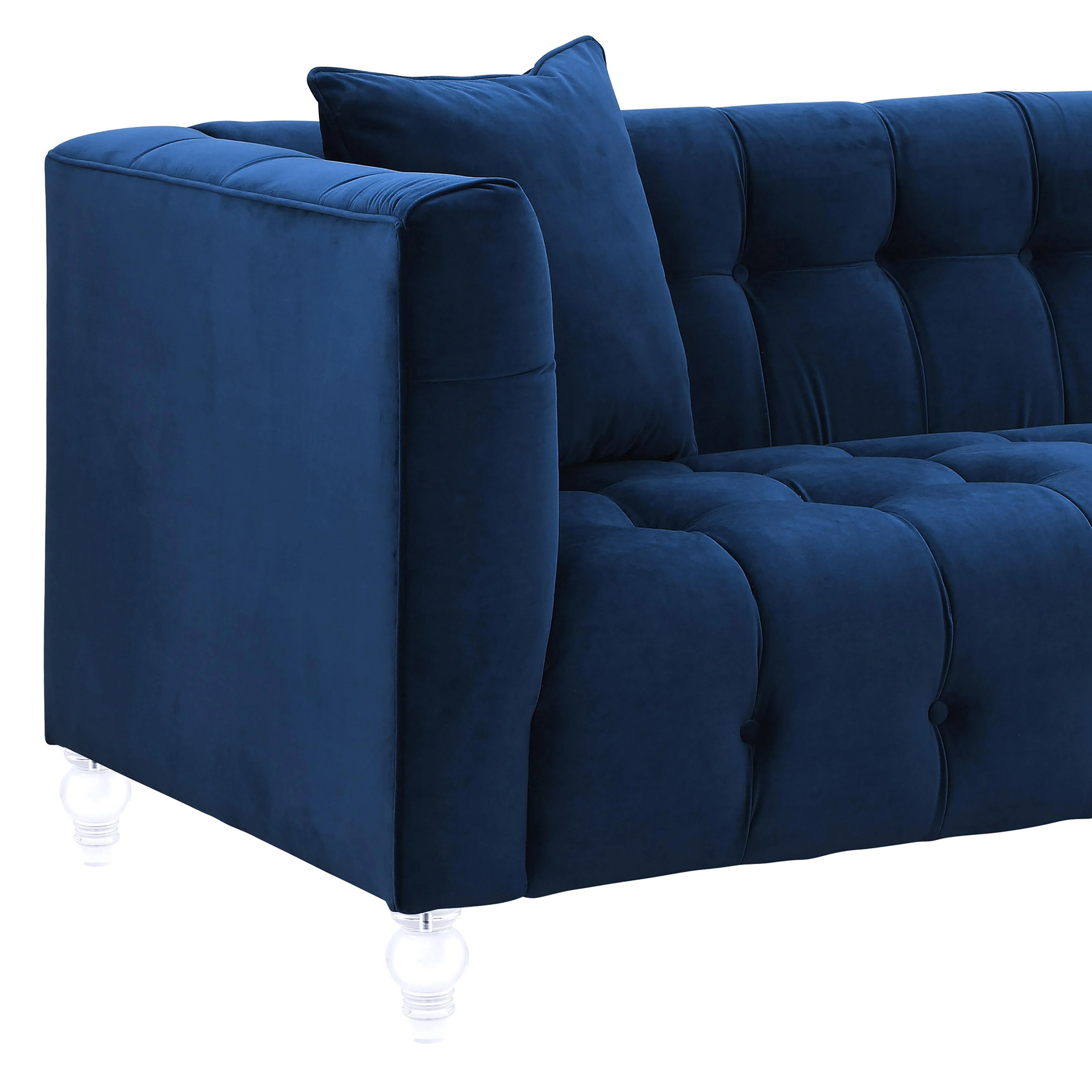 Bea 90.6" Performance Velvet Tufted Sofa - Image 4