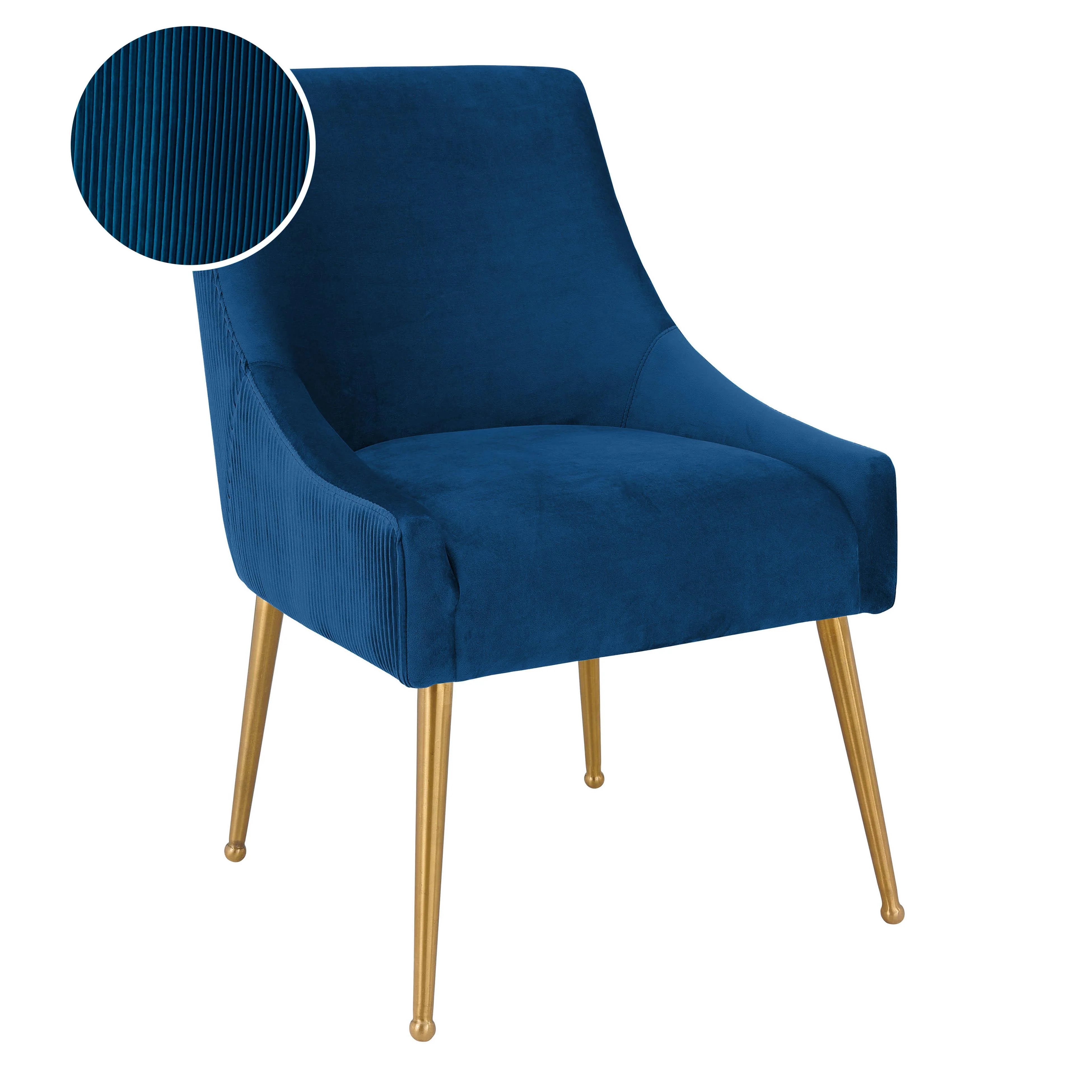 Beatrix Pleated Performance Velvet Dining Chair - Image 15