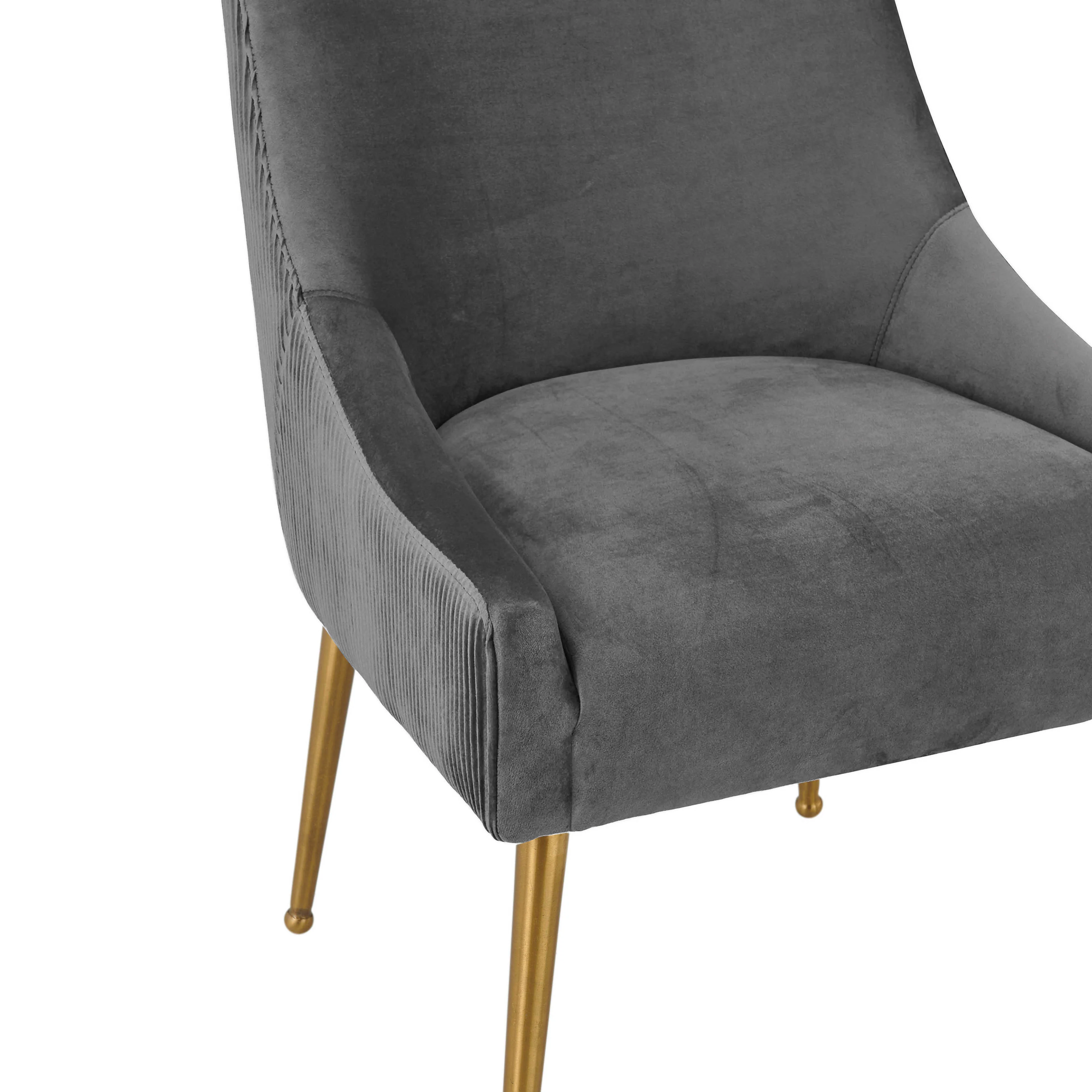 Beatrix Pleated Performance Velvet Dining Chair - Image 5