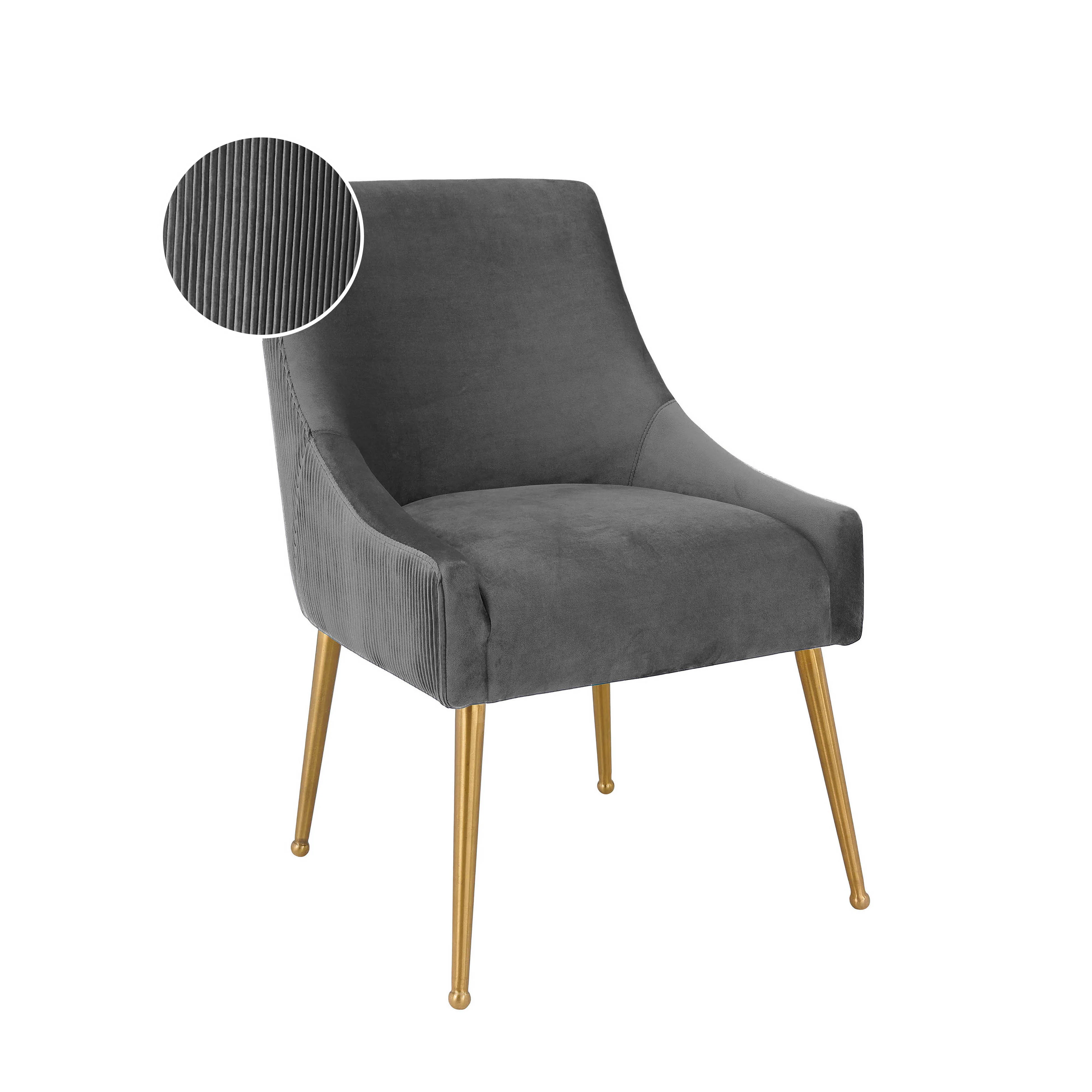 Beatrix Pleated Performance Velvet Dining Chair - Image 7