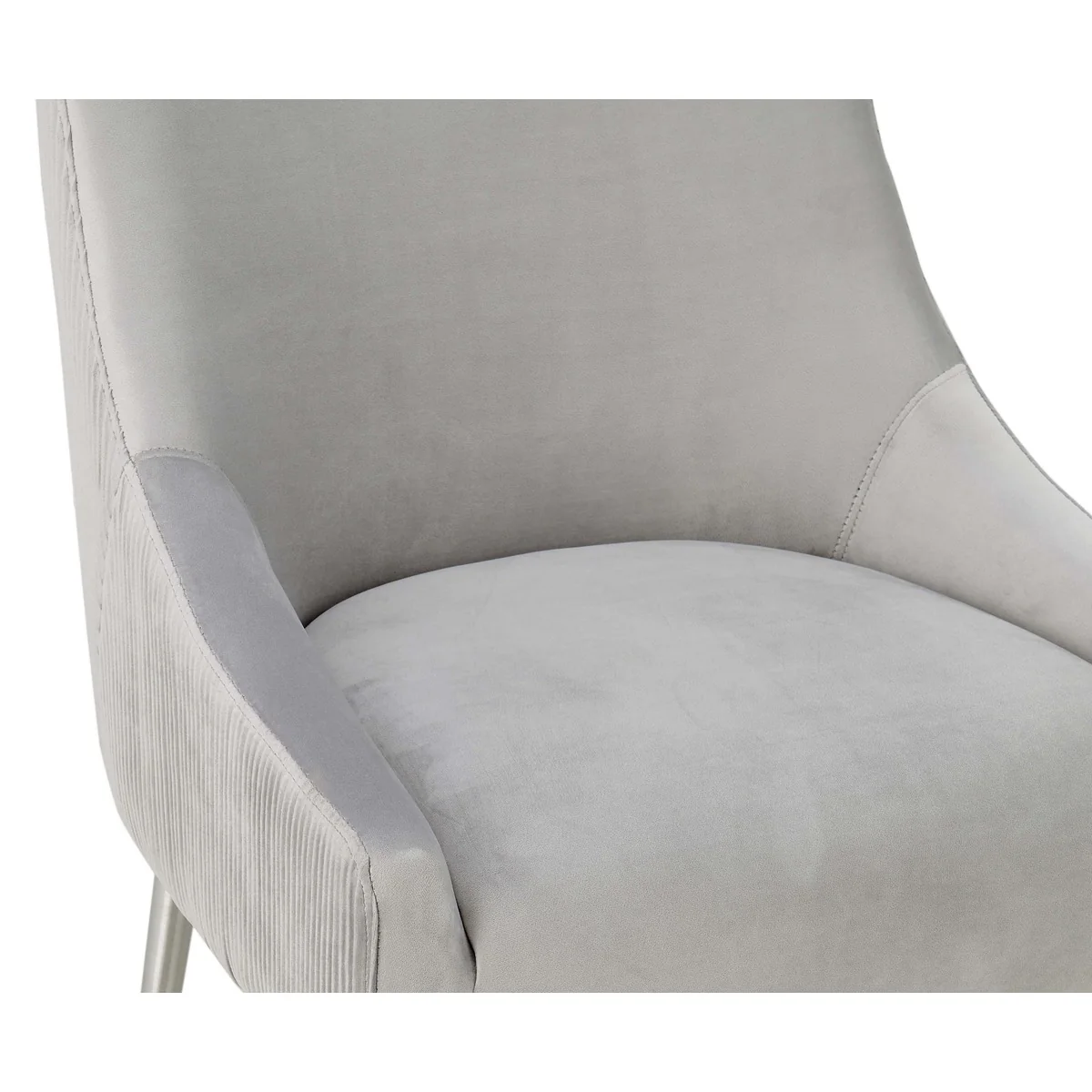 Beatrix Pleated Performance Velvet Stool - Image 5