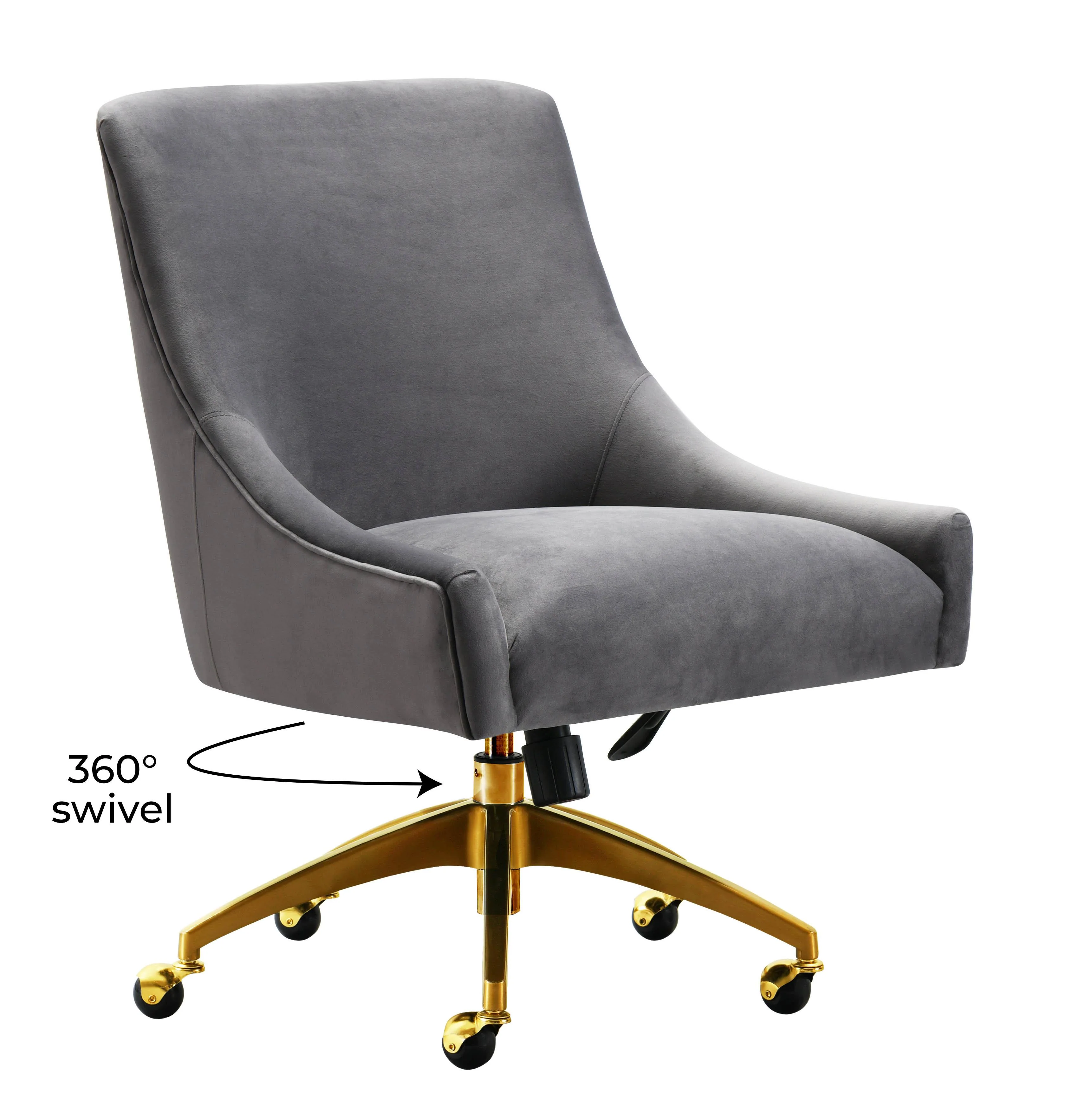 Beatrix Performance Velvet Office Swivel Chair - Image 6