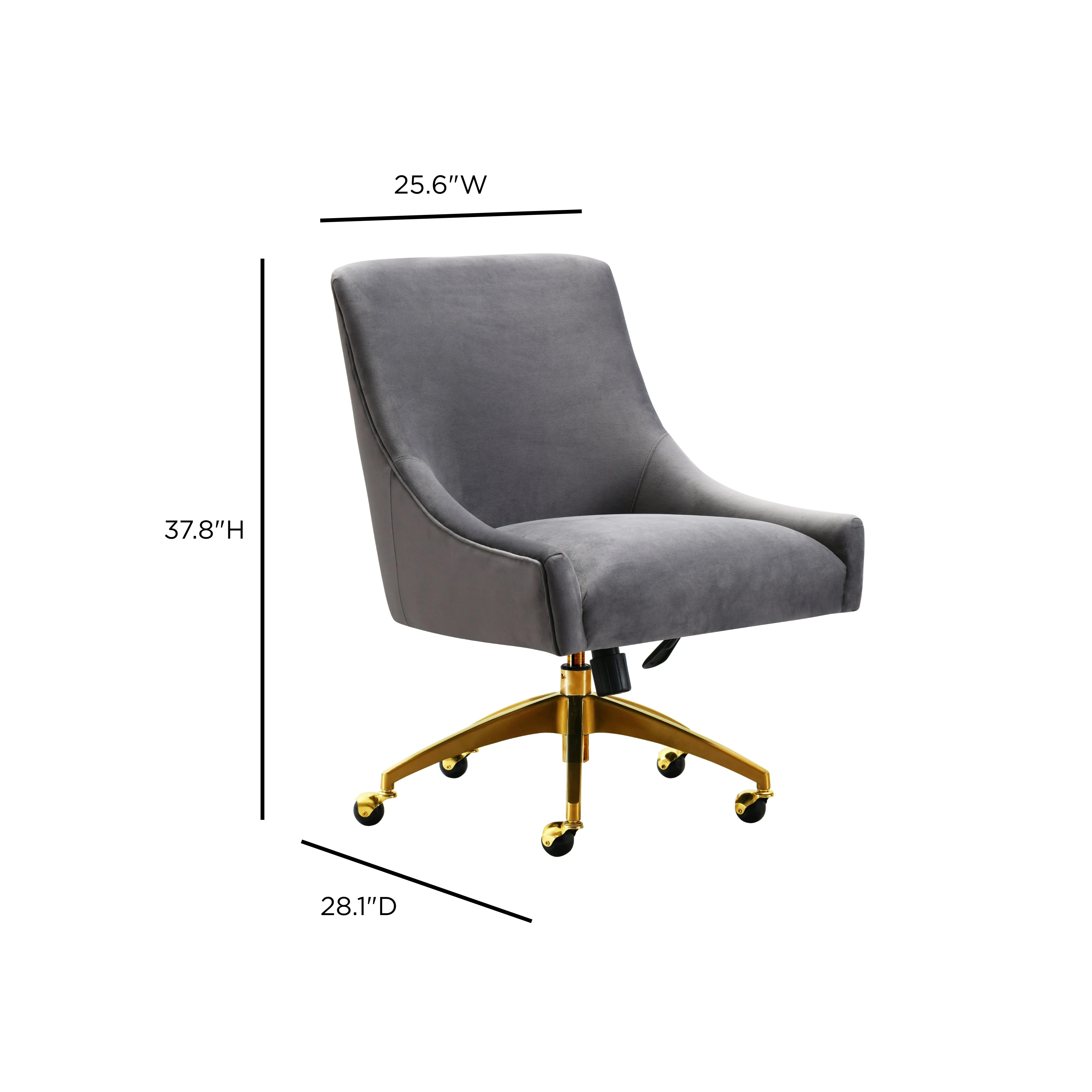 Beatrix Performance Velvet Office Swivel Chair - Image 7