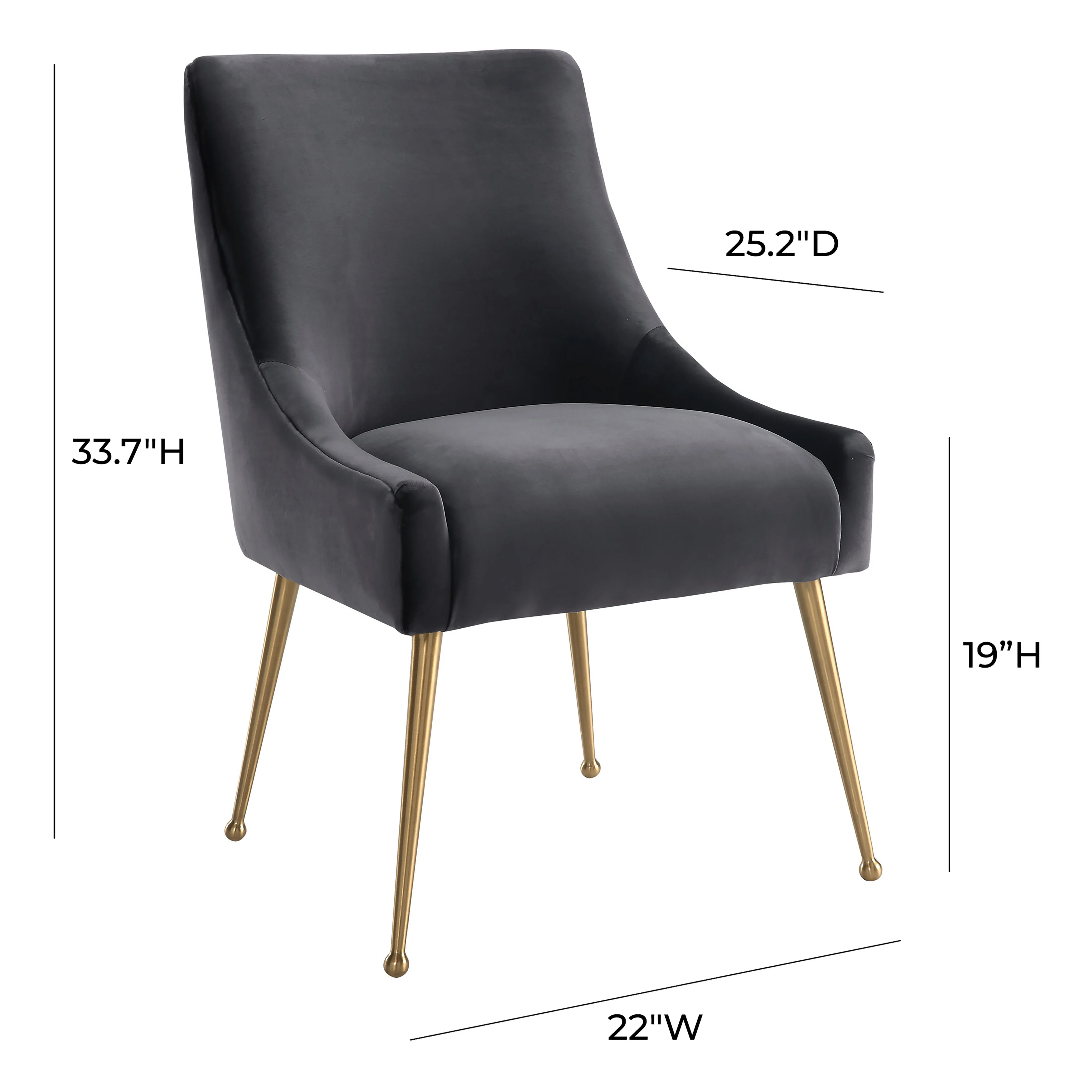 Beatrix Performance Velvet Dining Chair - Image 15