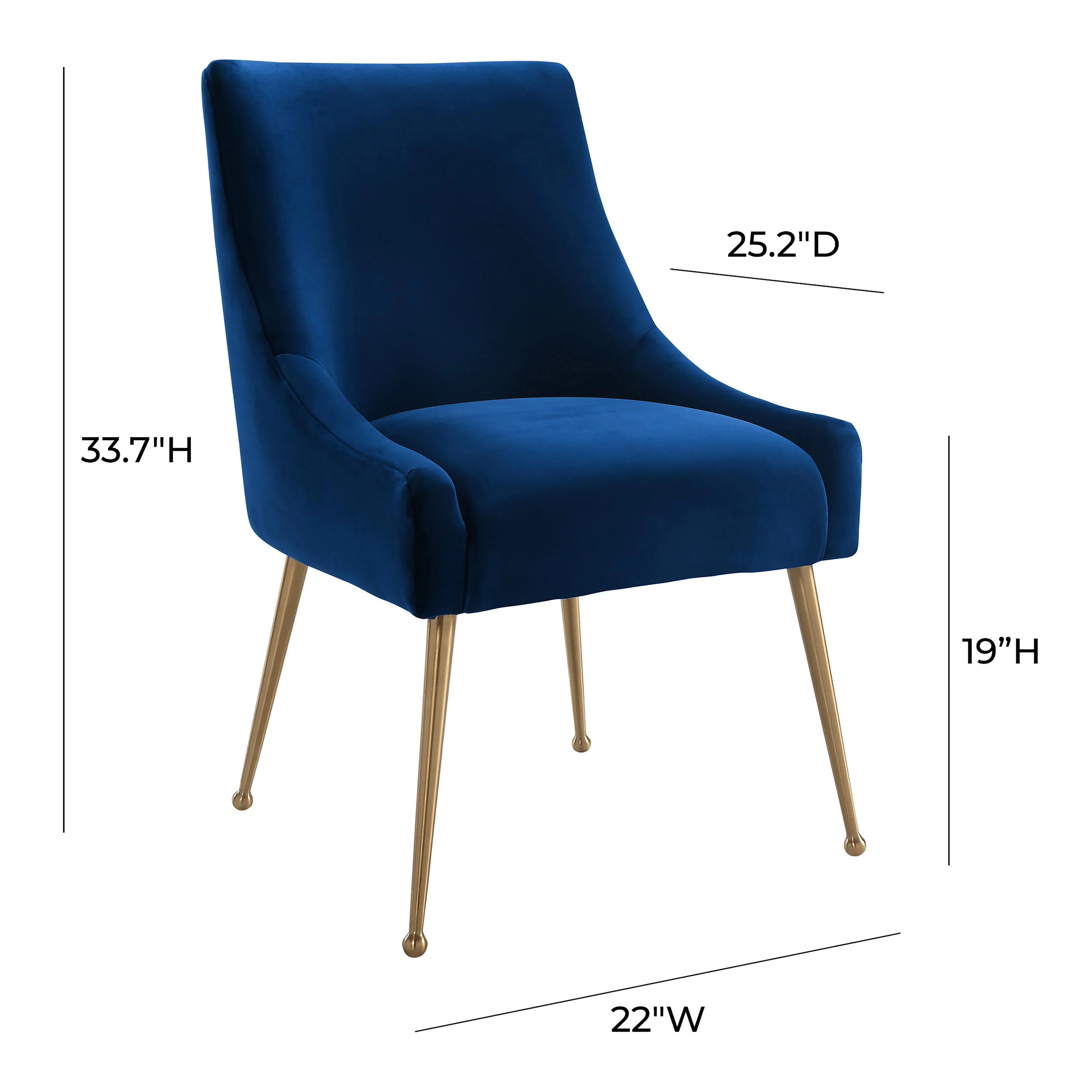 Beatrix Performance Velvet Dining Chair - Image 7