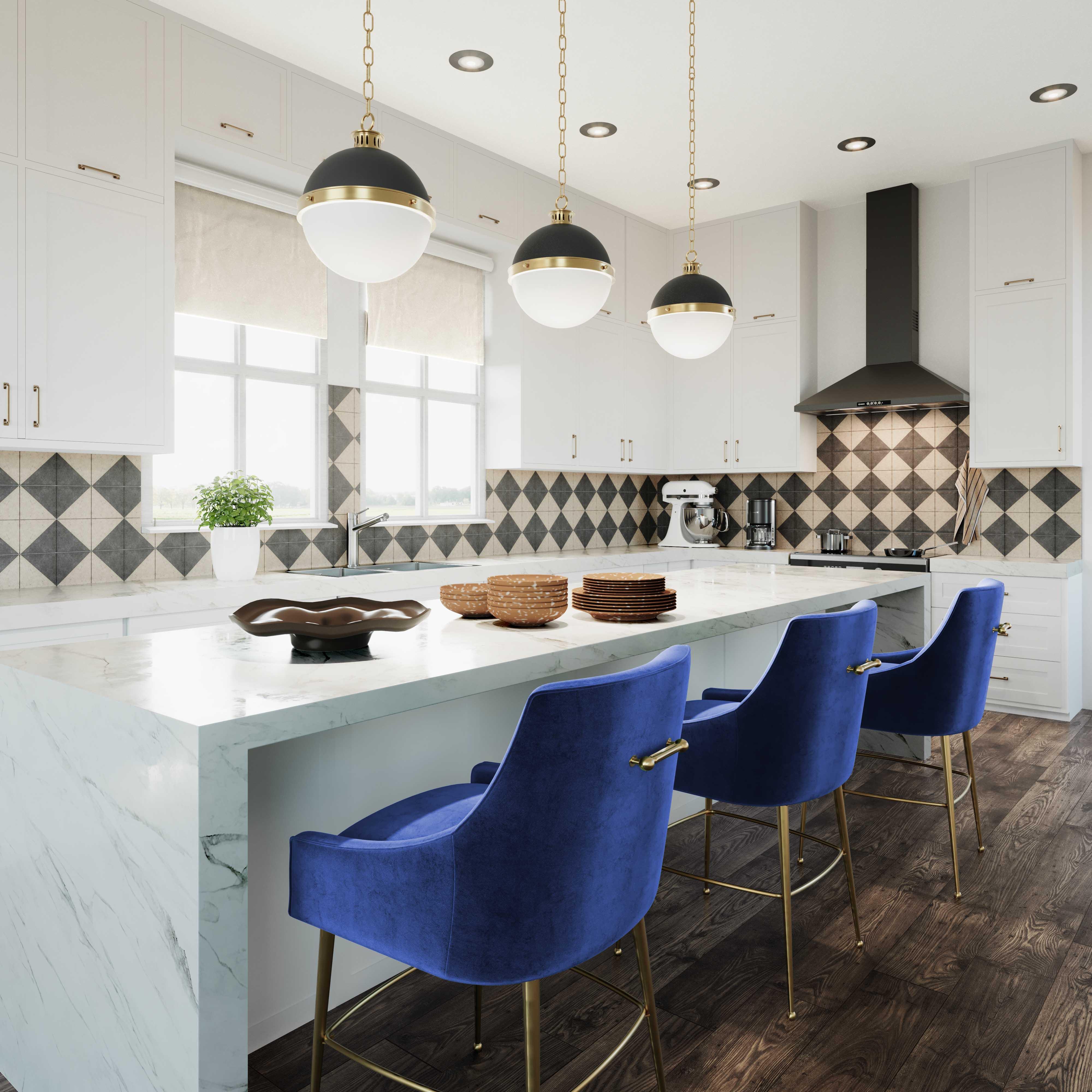 Beatrix Performance Velvet Stool - Image 8