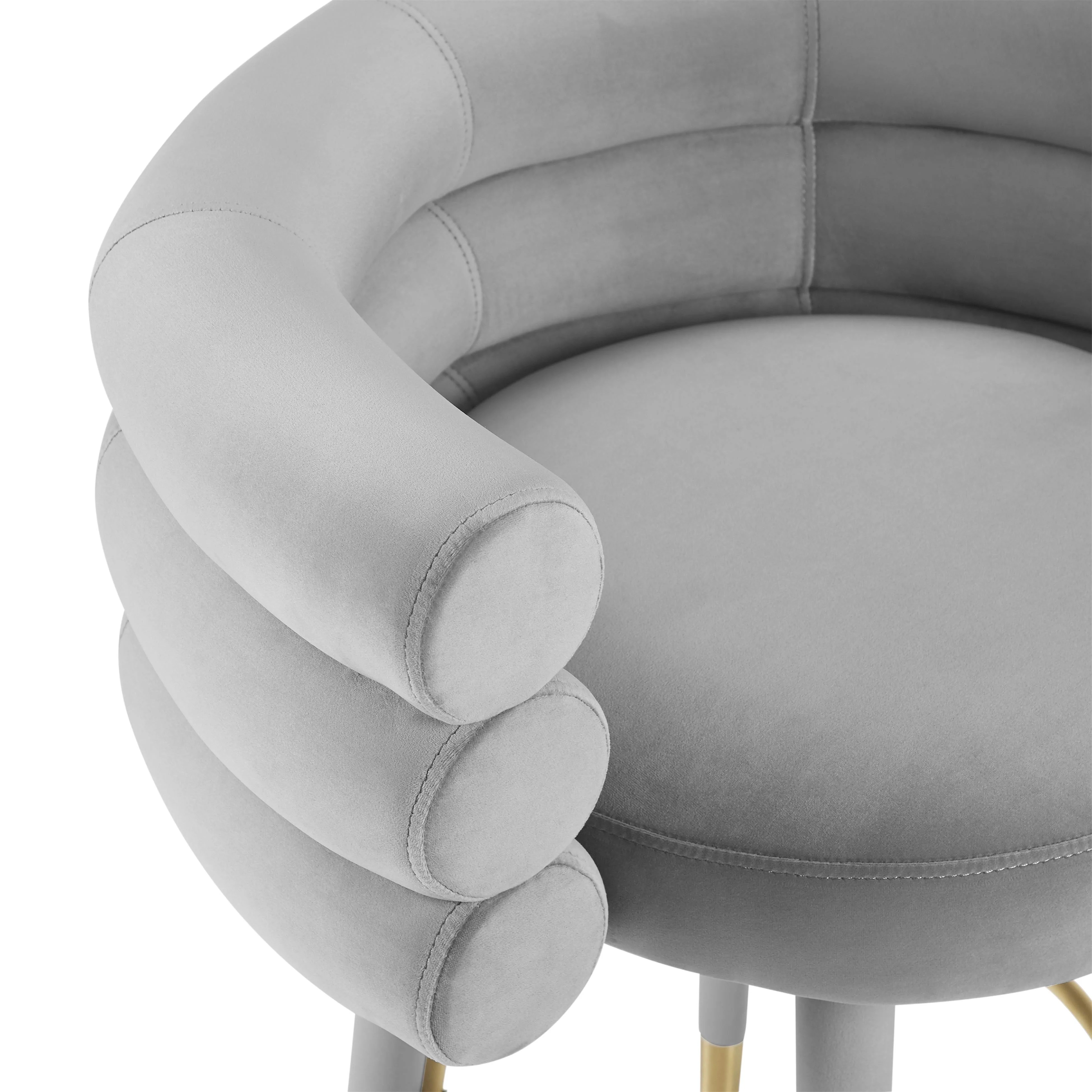 Betty Performance Velvet Stool - Image 4