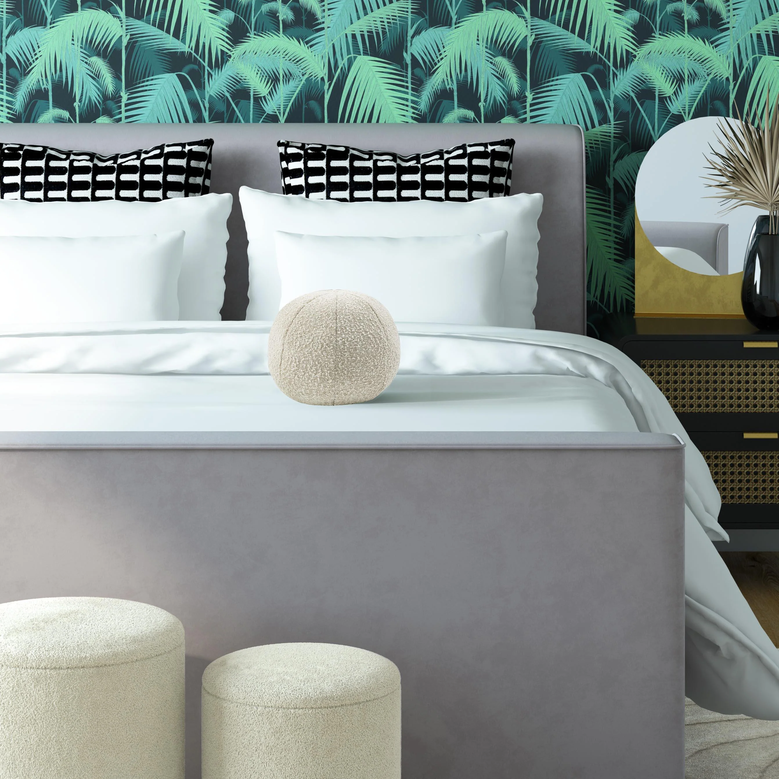 Boba Boucle Ball Throw Pillow (9"-14") - Image 5