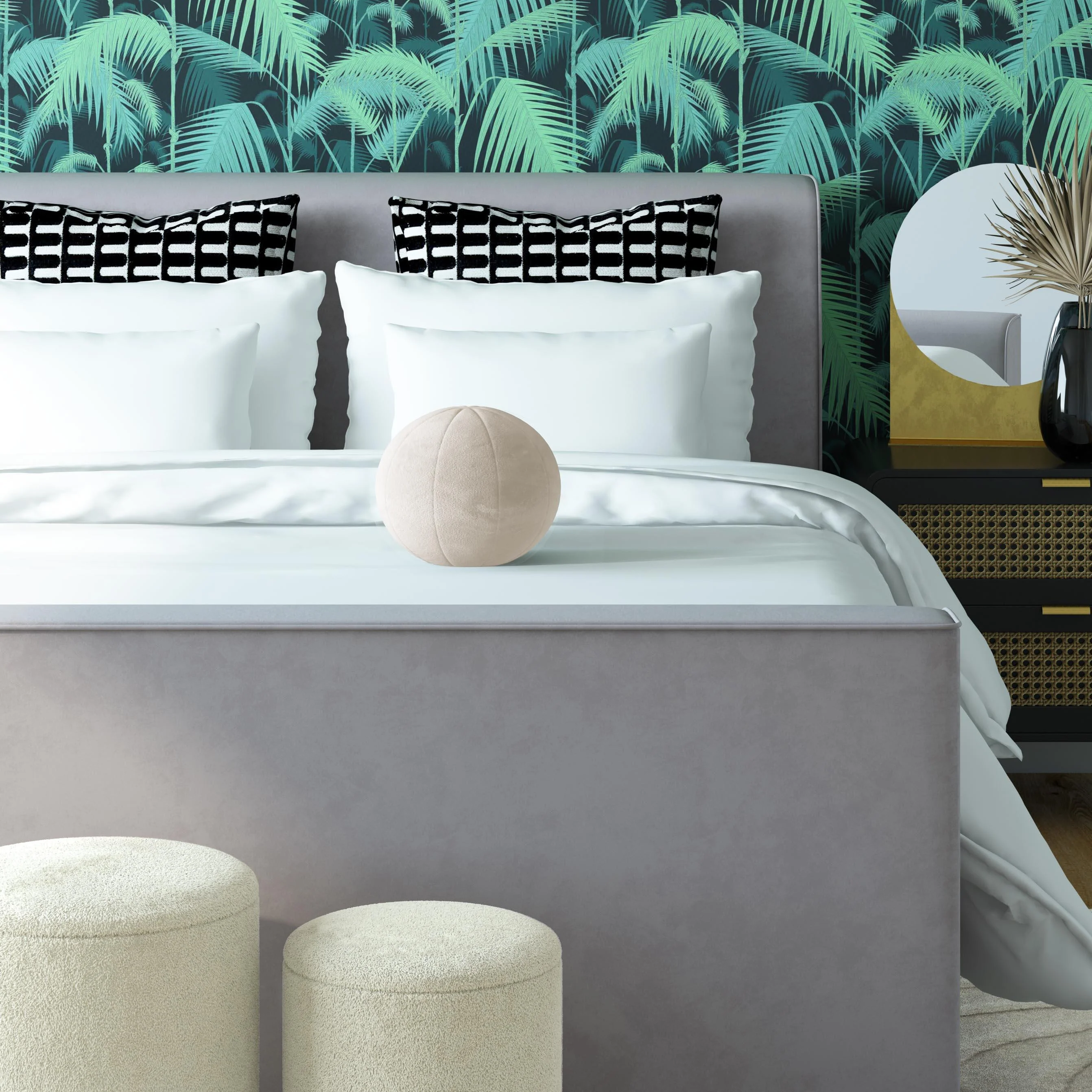 Boba Velvet Ball Throw Pillow (9"-14") - Image 8