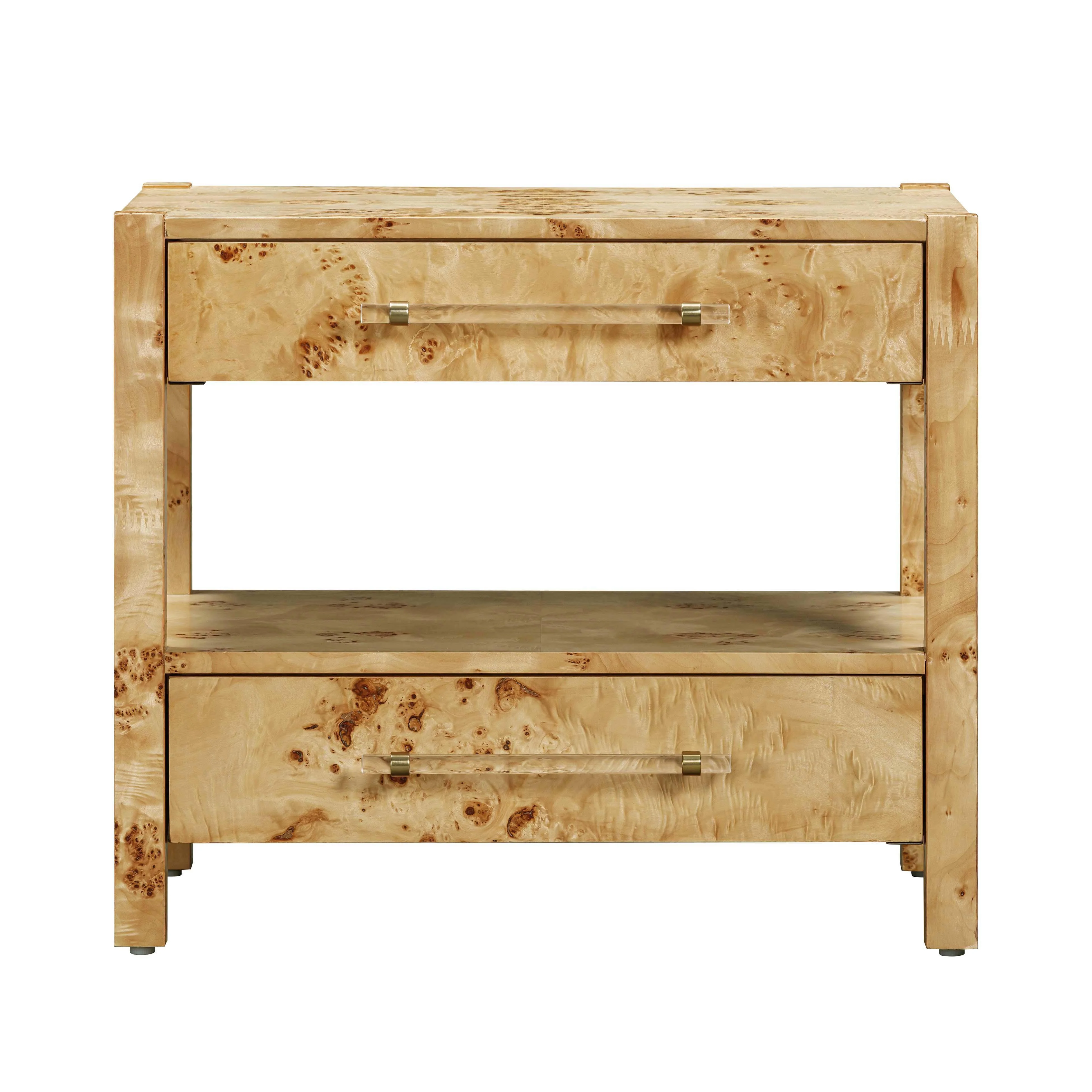 Brandyss 26" Burl 2-Drawer Nightstand - Image 3