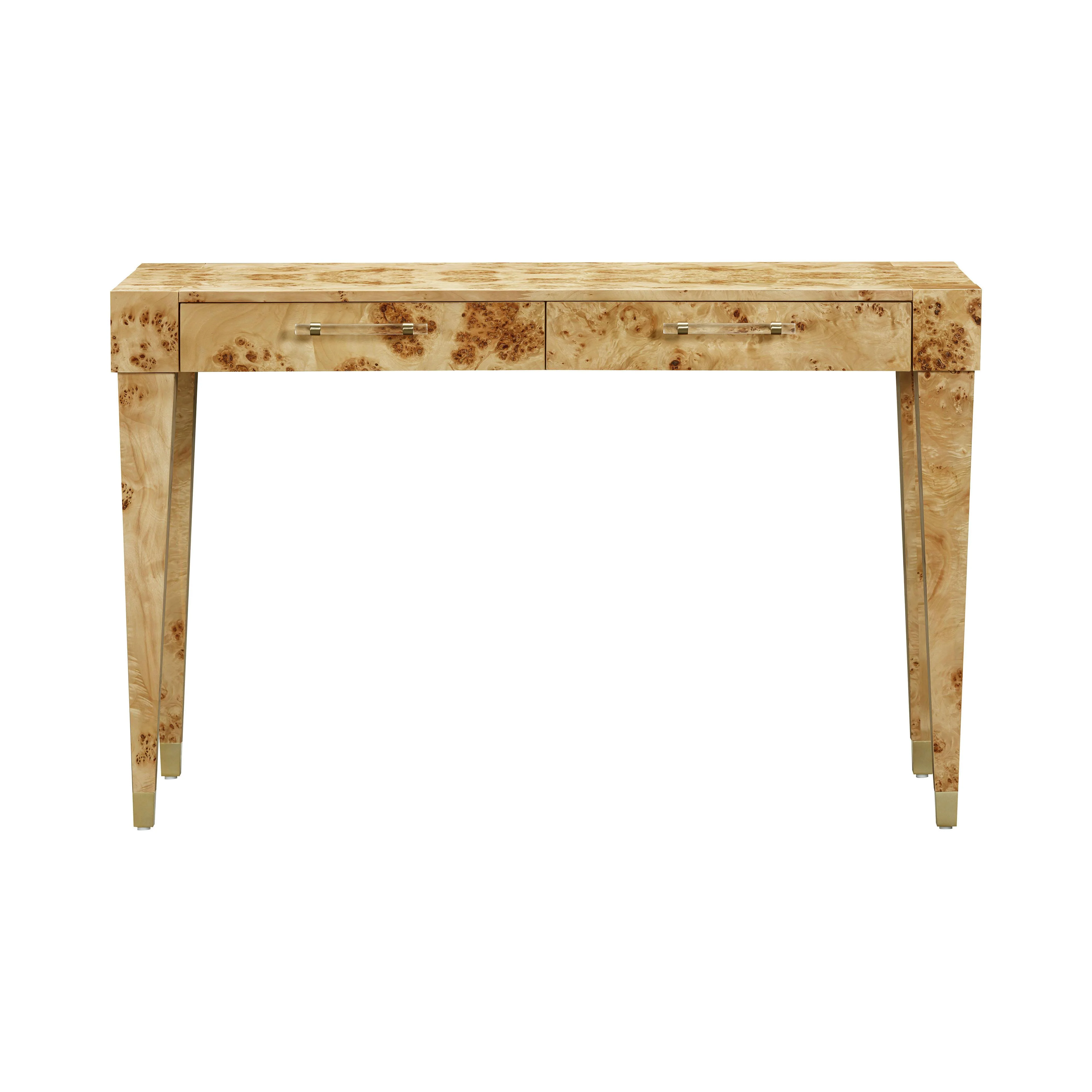 Brandyss 48" Burl 2-Drawer Work Desk - Image 3