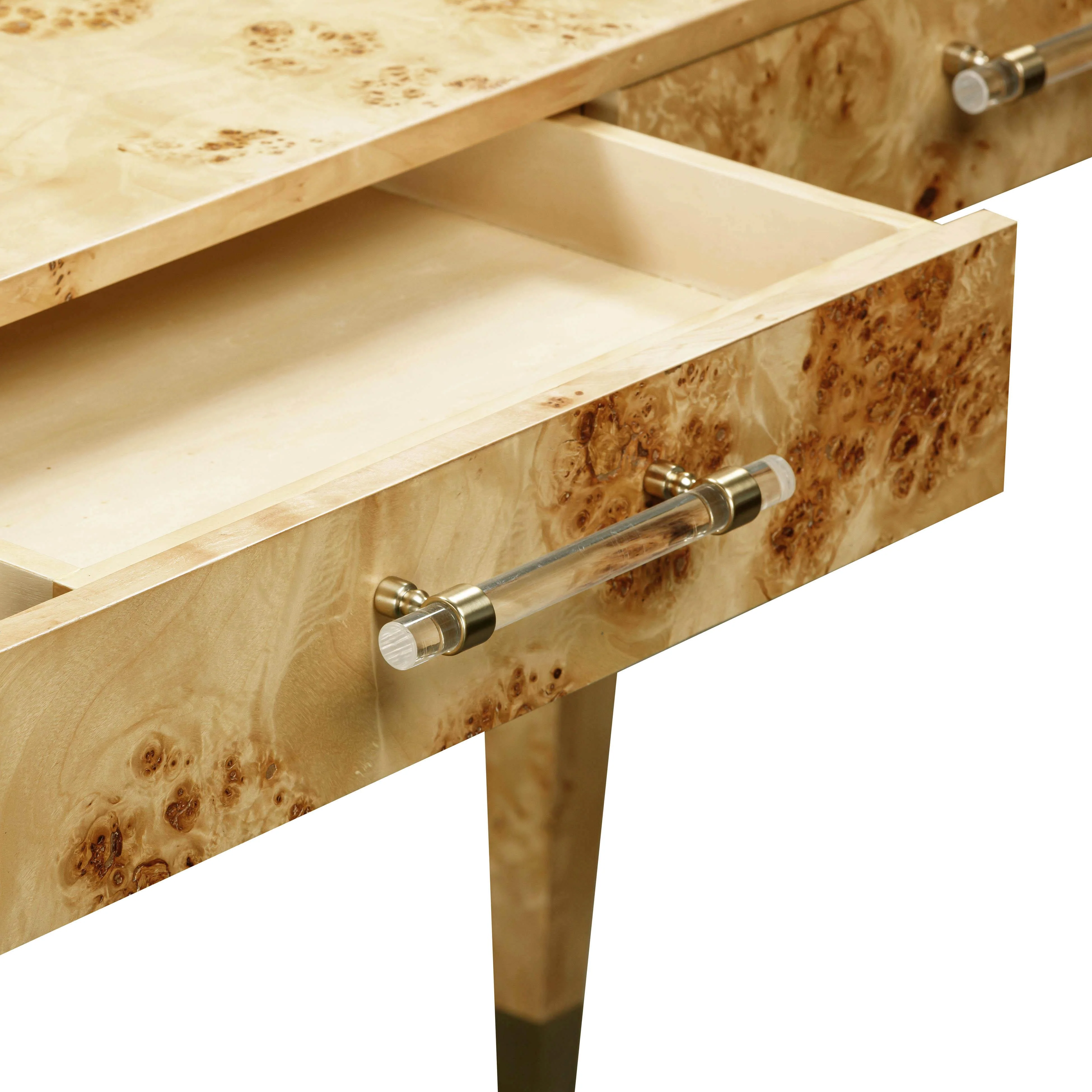 Brandyss 48" Burl 2-Drawer Work Desk - Image 5