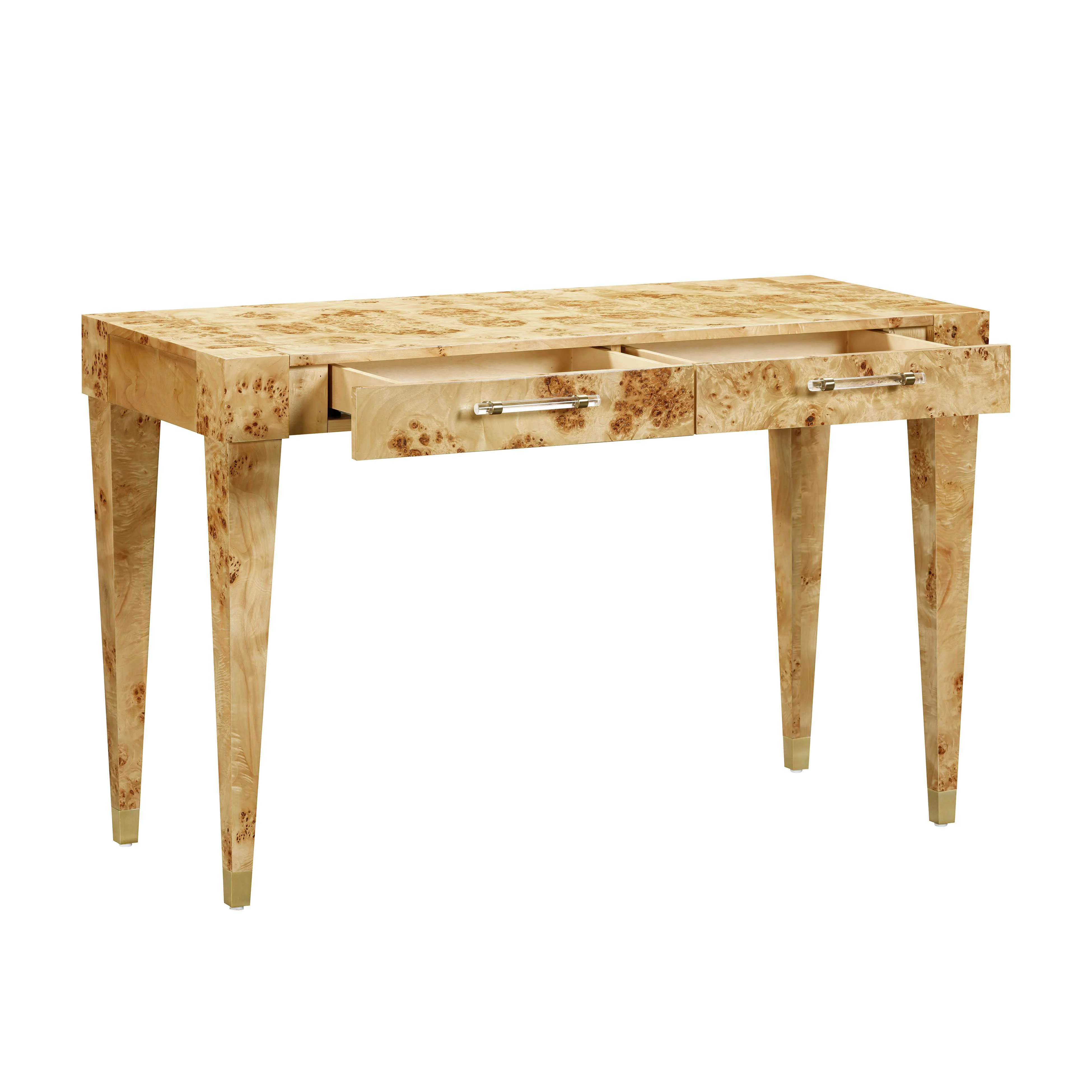 Brandyss 48" Burl 2-Drawer Work Desk - Image 6