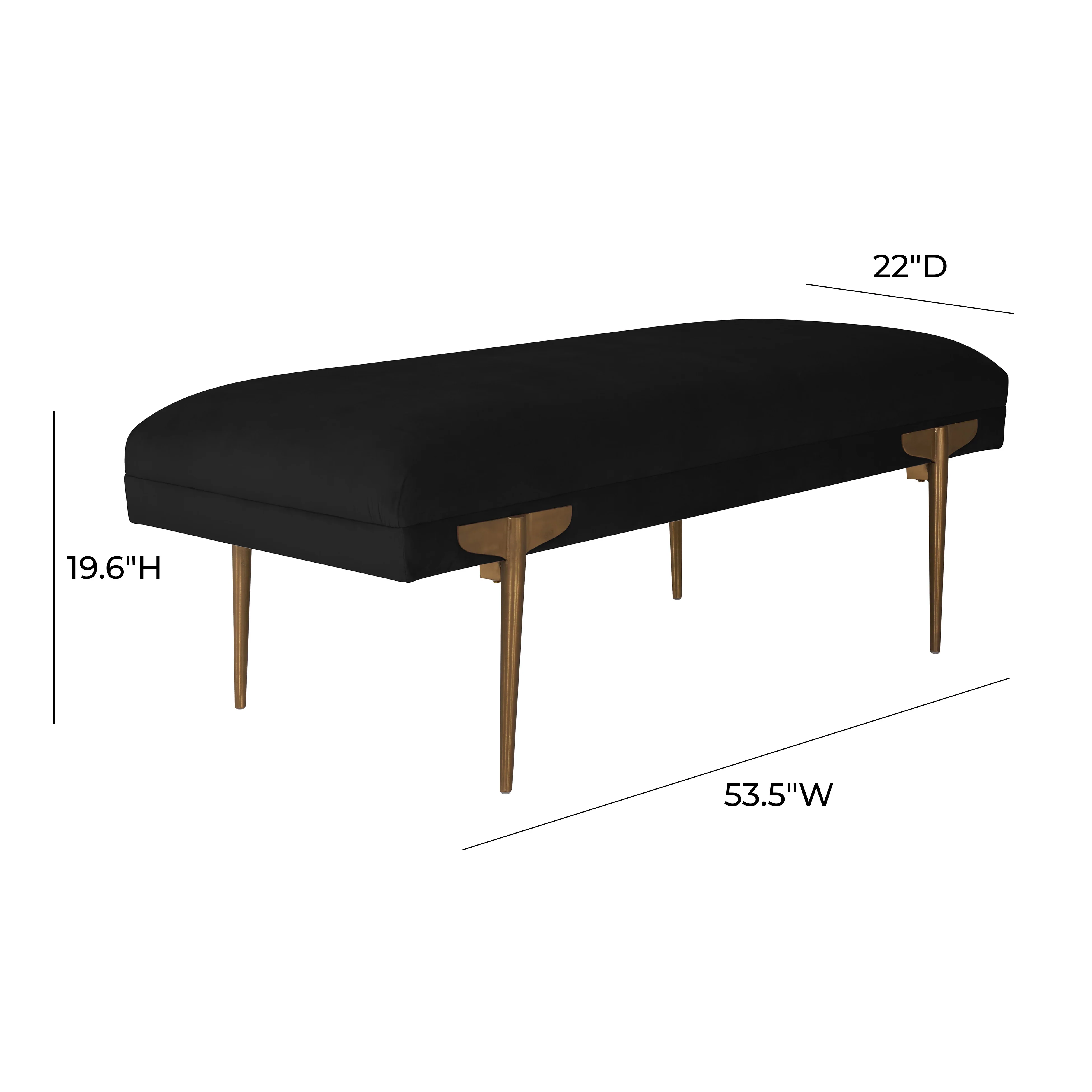 Brno 53.5" Performance Velvet Bench - Image 10