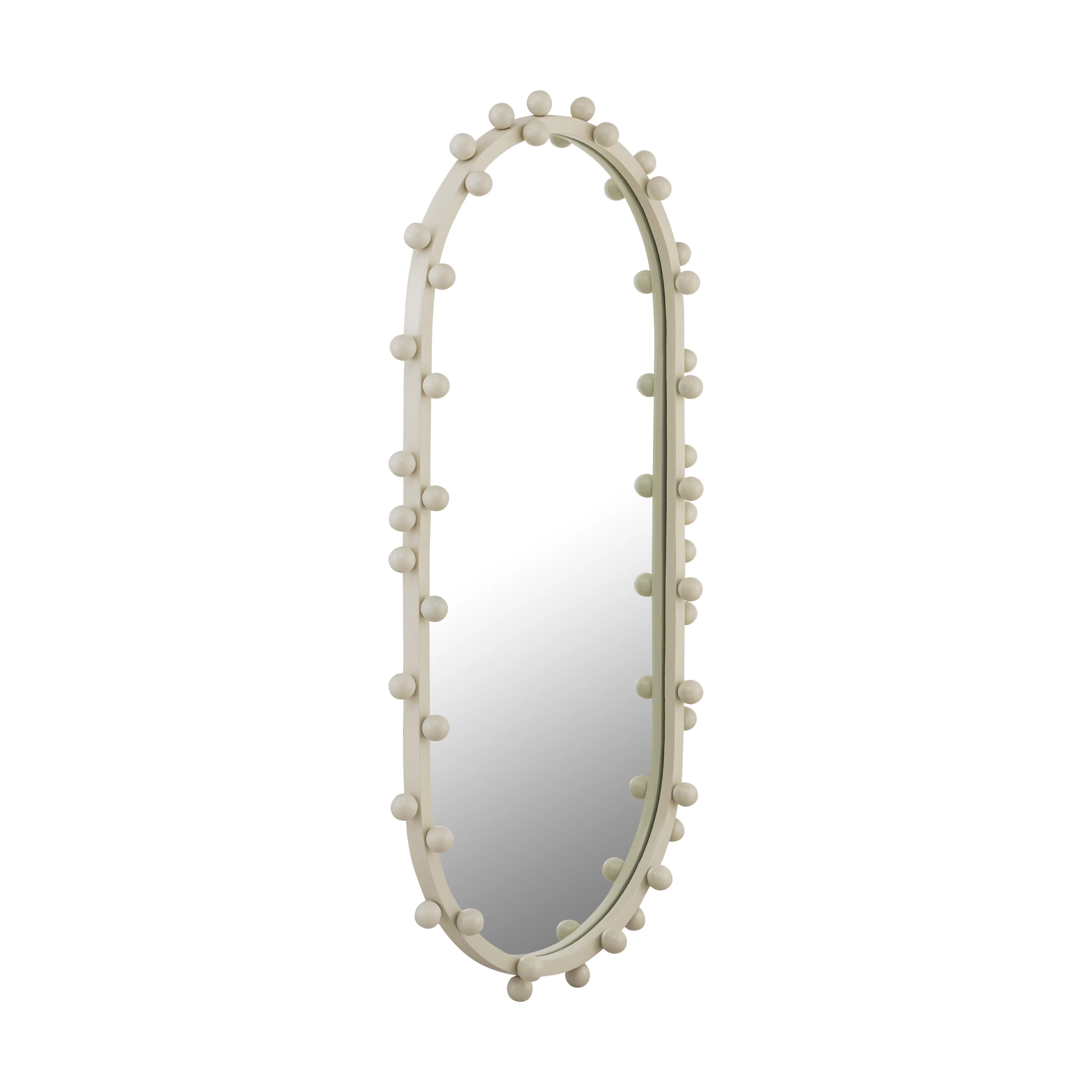 Bubbles Ivory Oval Wall Mirror (17"X31.5"-22.6"X42") - Image 4