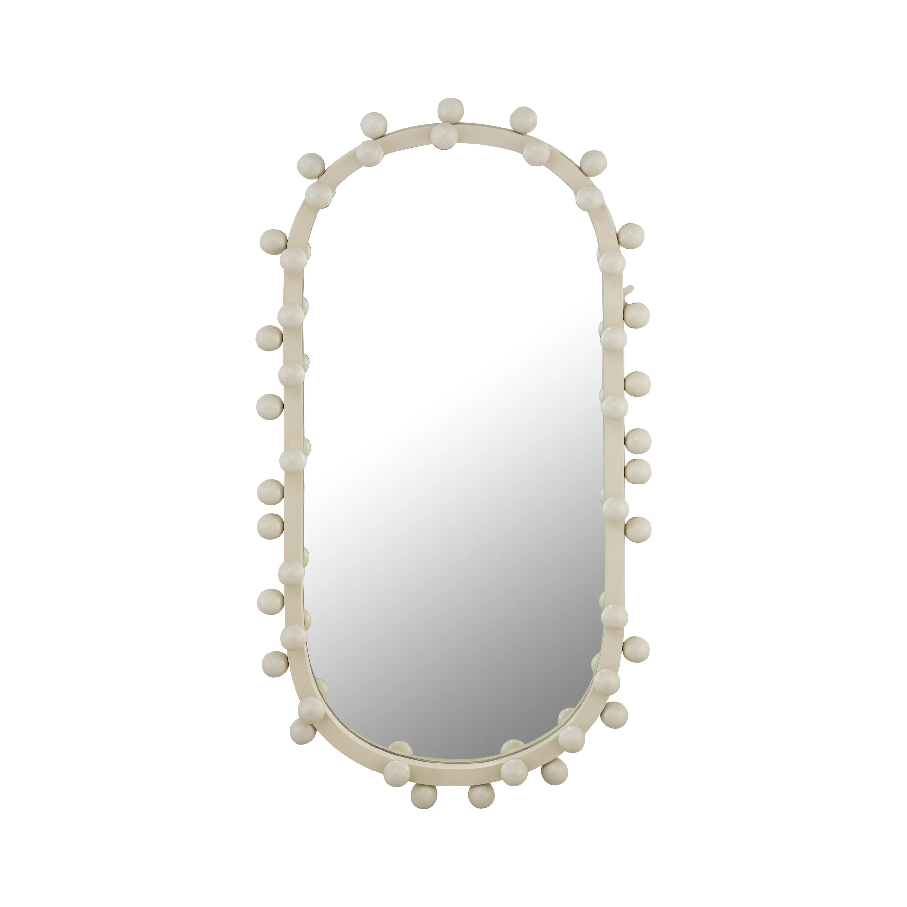 Bubbles Ivory Oval Wall Mirror (17"X31.5"-22.6"X42") - Image 8