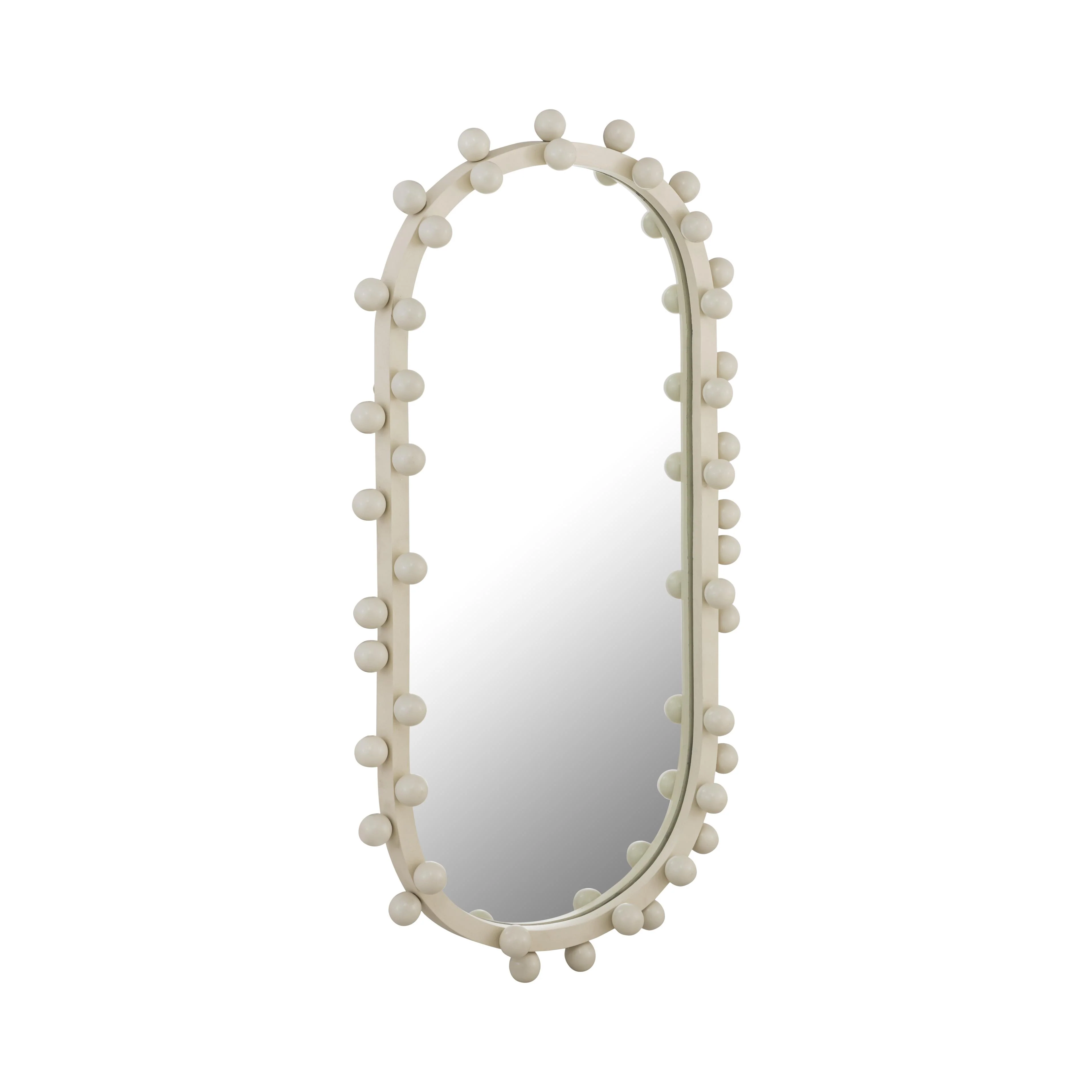 Bubbles Ivory Oval Wall Mirror (17"X31.5"-22.6"X42") - Image 9