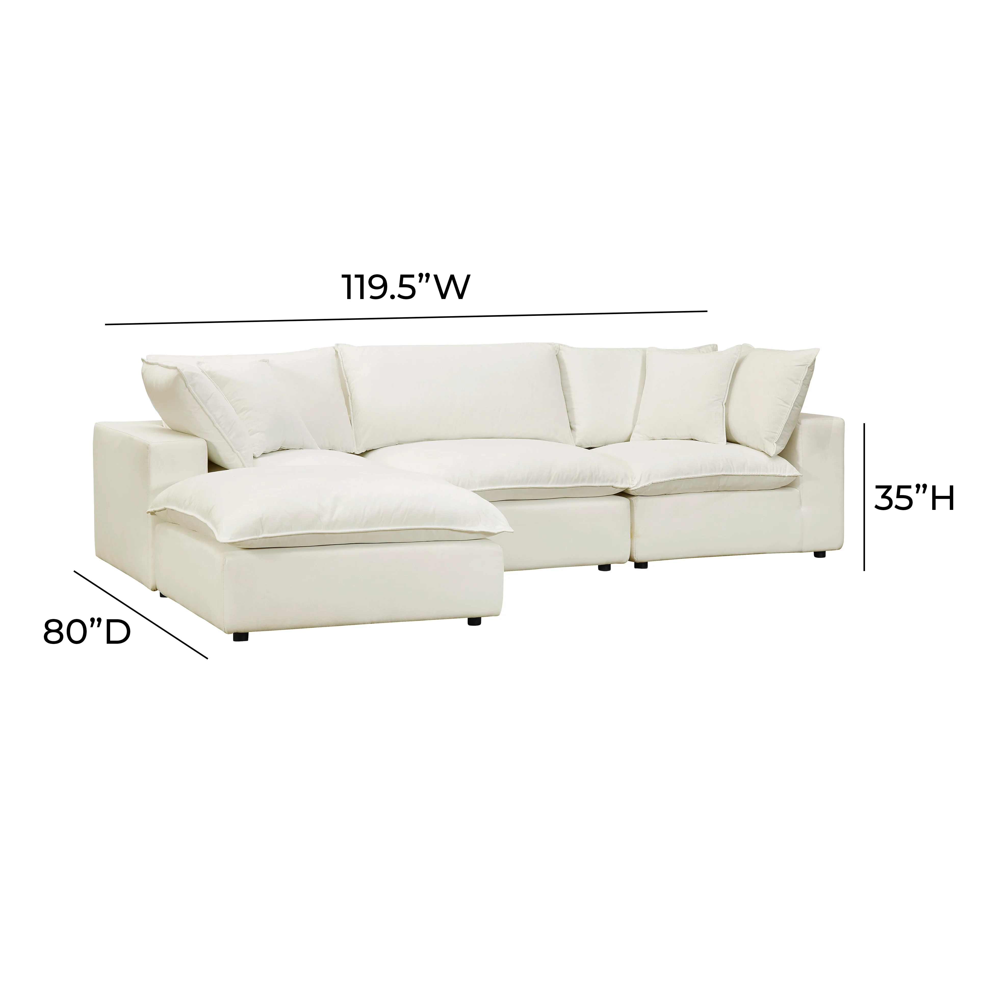 Cali 4-Piece Performance Fabric Modular Sectional - Image 18