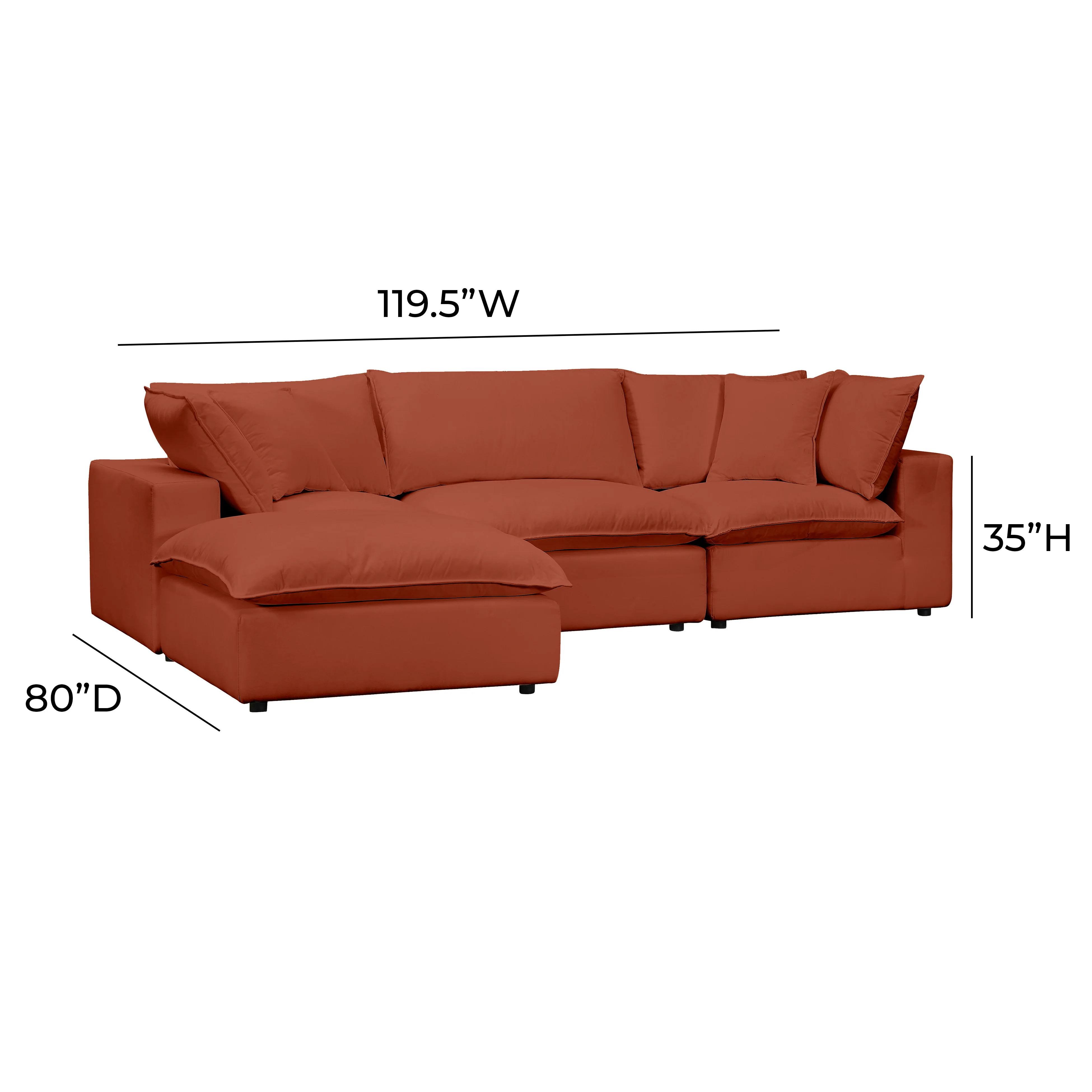 Cali 4-Piece Performance Fabric Modular Sectional - Image 30