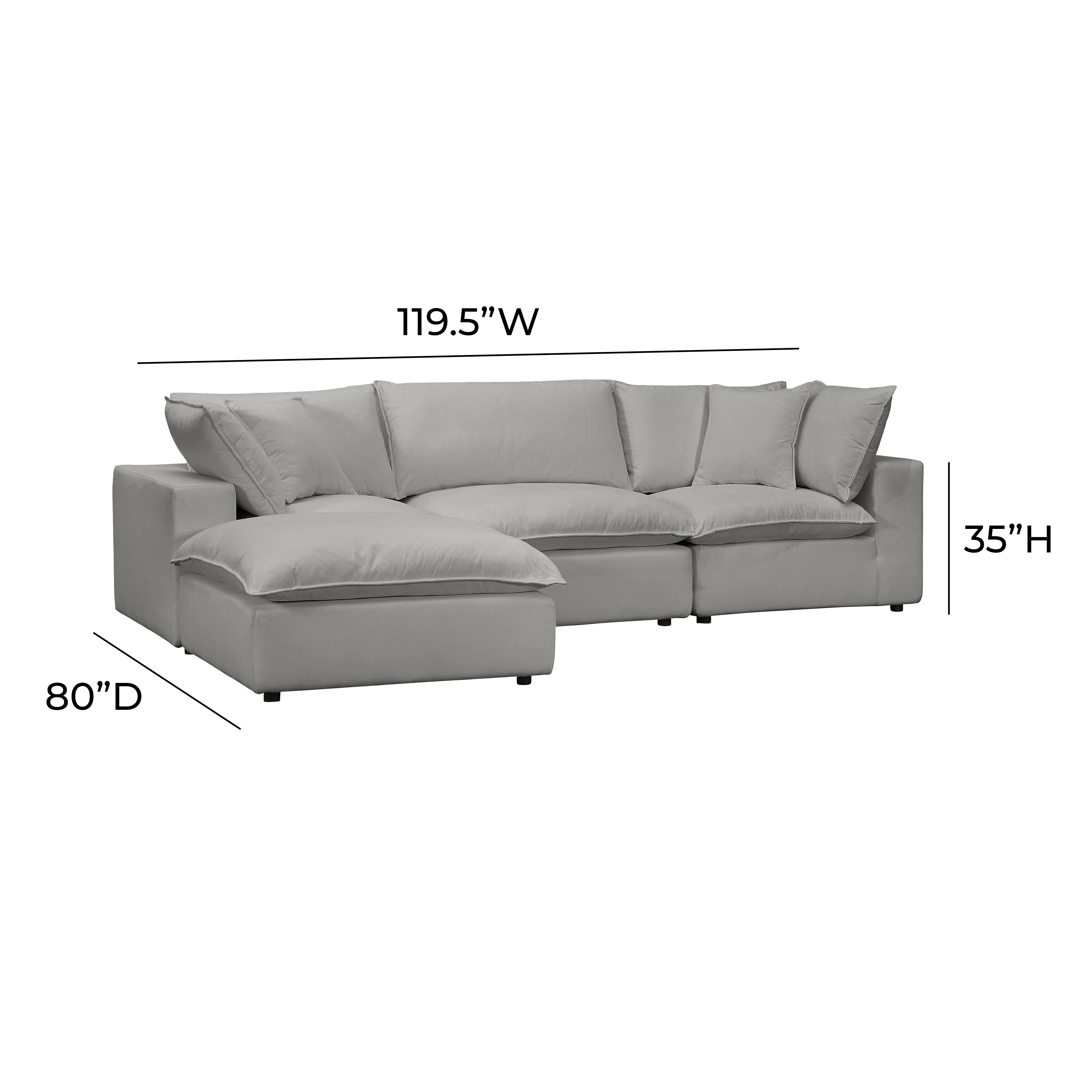 Cali 4-Piece Performance Fabric Modular Sectional - Image 6