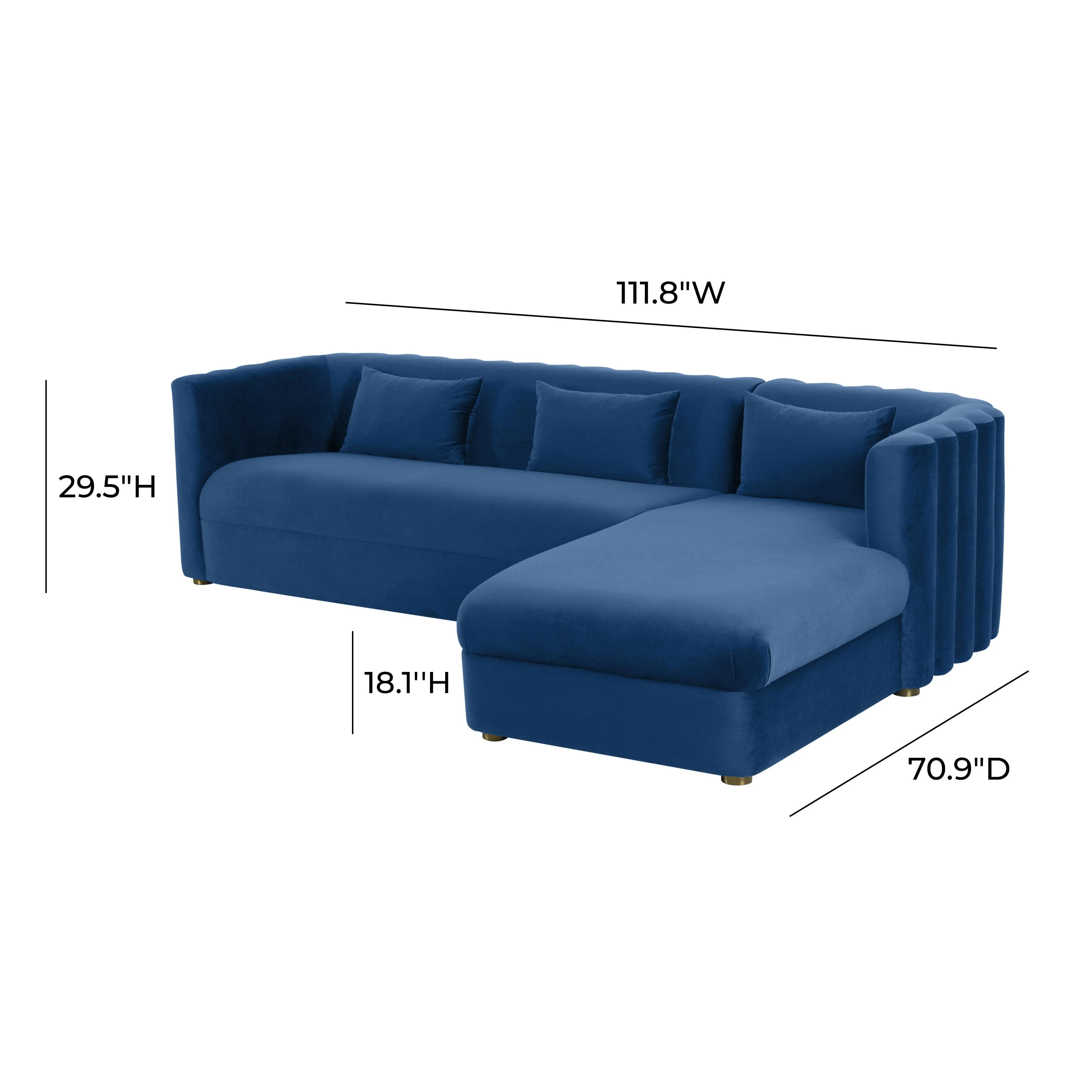 Callie 2-Piece Performance Velvet L-Shaped Sectional - Image 18