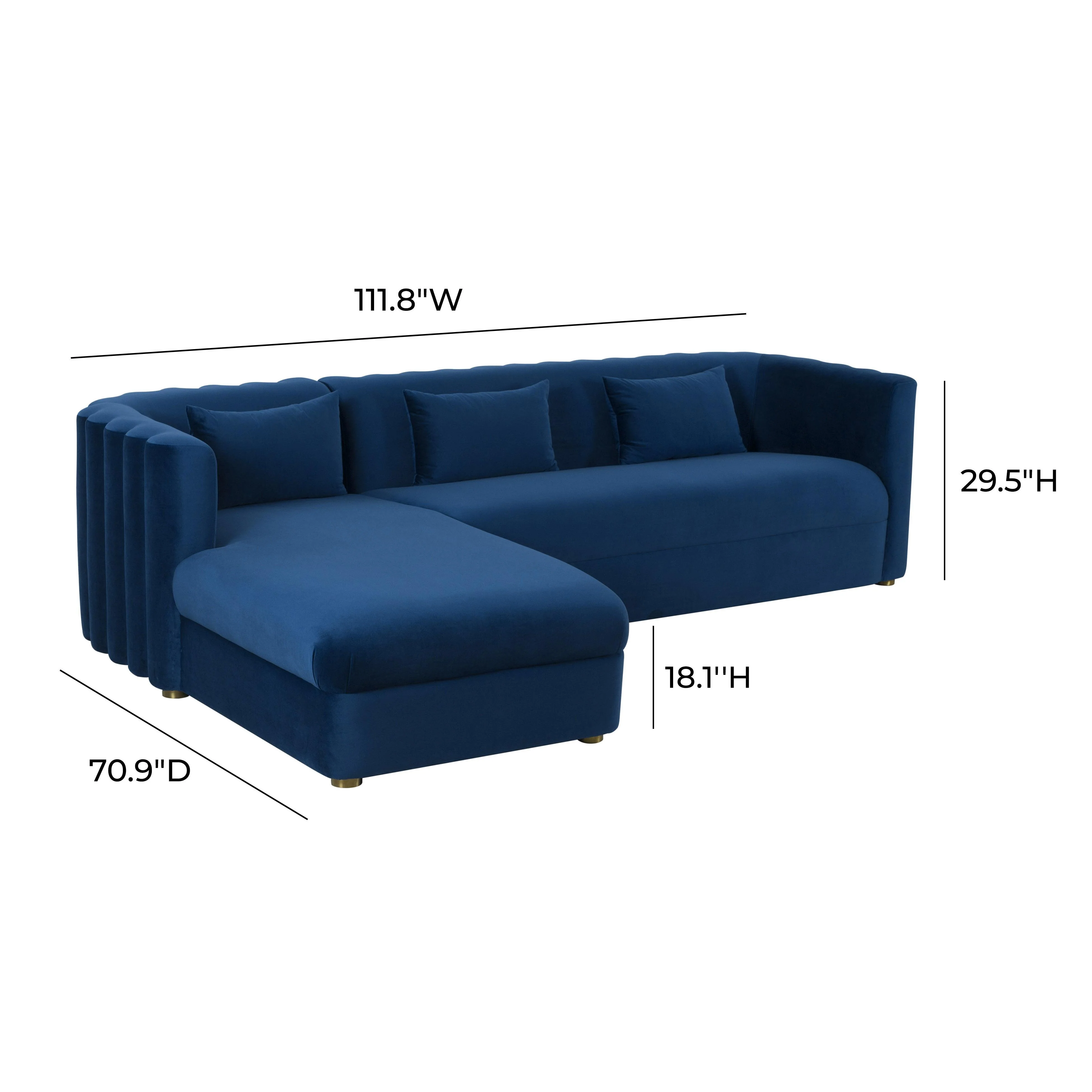 Callie 2-Piece Performance Velvet L-Shaped Sectional - Image 25