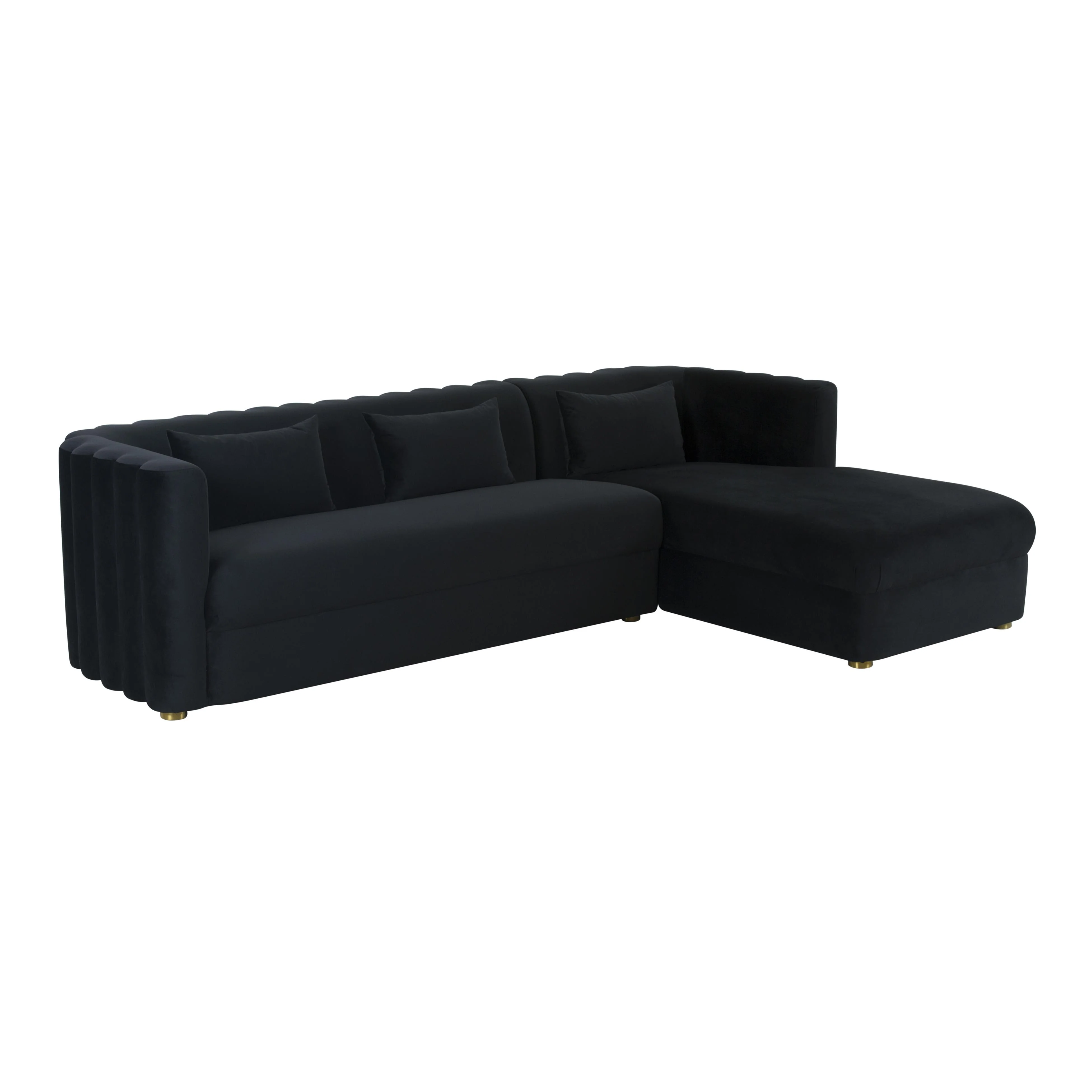 Callie 2-Piece Performance Velvet L-Shaped Sectional - Image 26