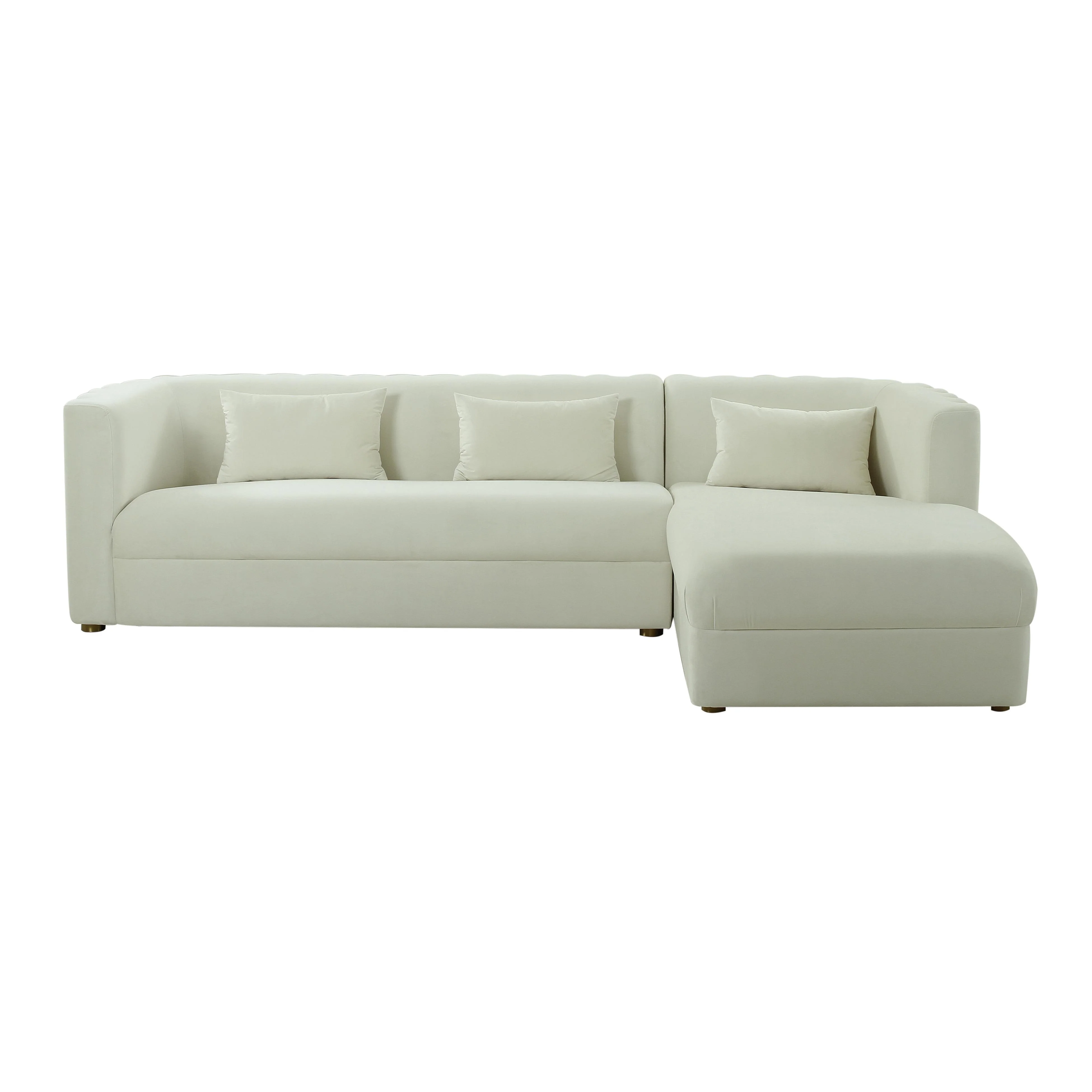 Callie 2-Piece Performance Velvet L-Shaped Sectional - Image 3